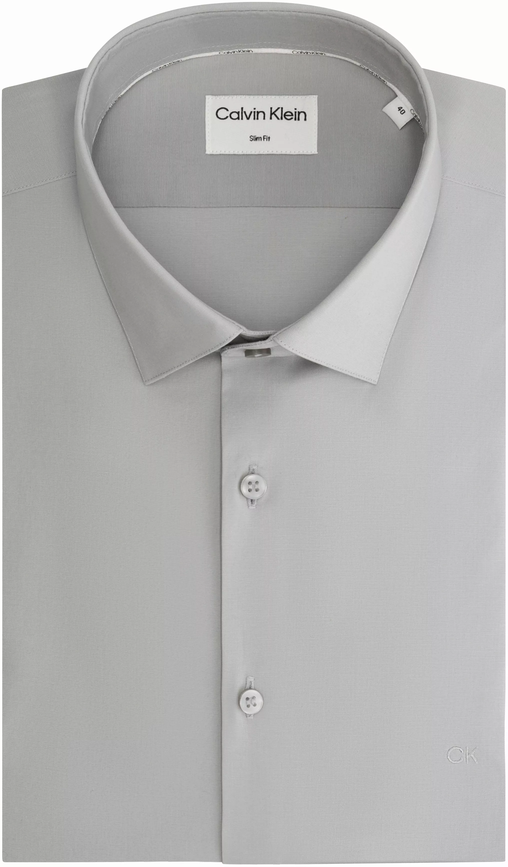 Calvin Klein Businesshemd POPLIN STRETCH SLIM SHIRT mit Kentkragen, Logopri günstig online kaufen