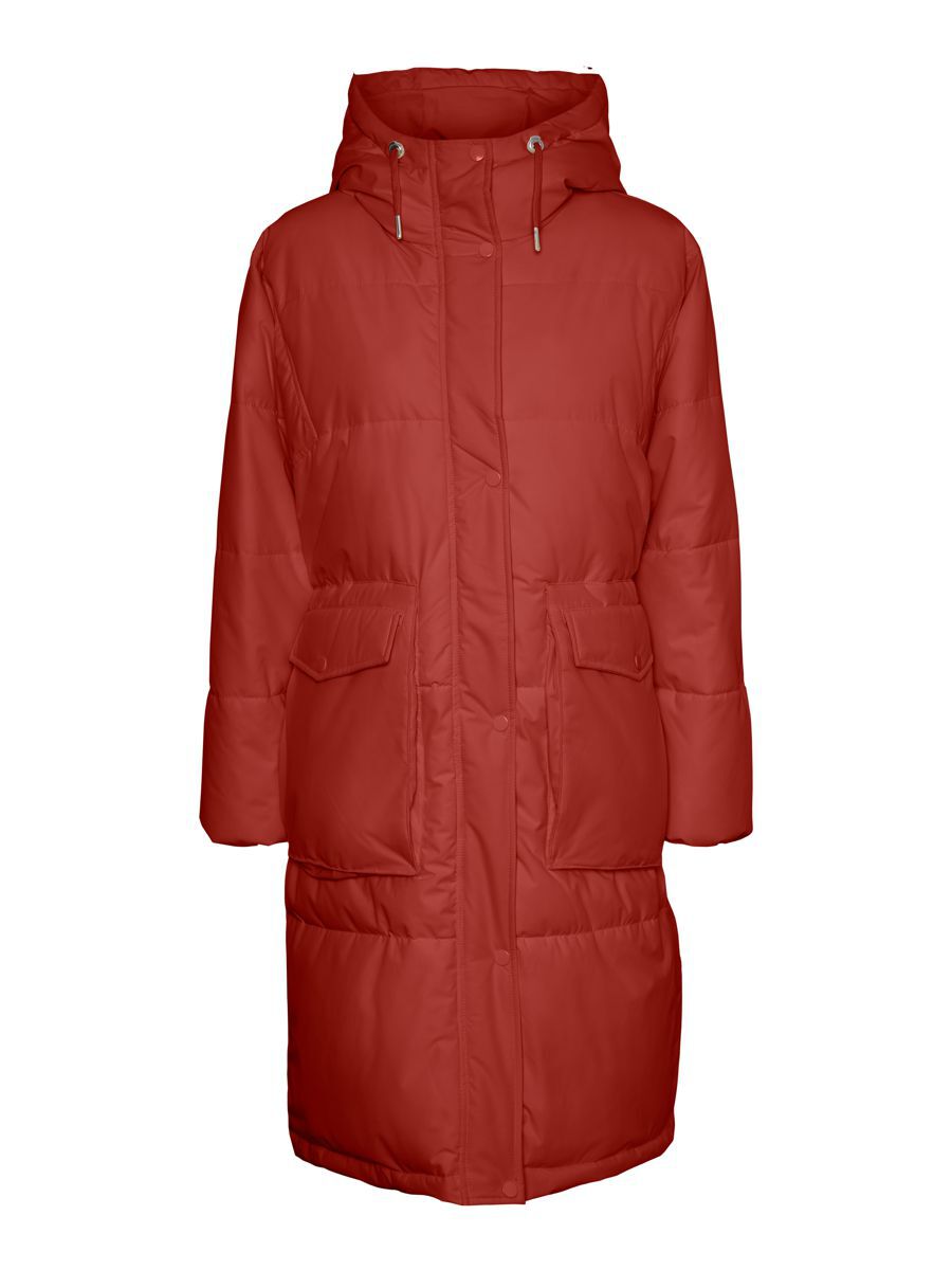 VERO MODA Lange Wattierte Jacke Damen Rot günstig online kaufen