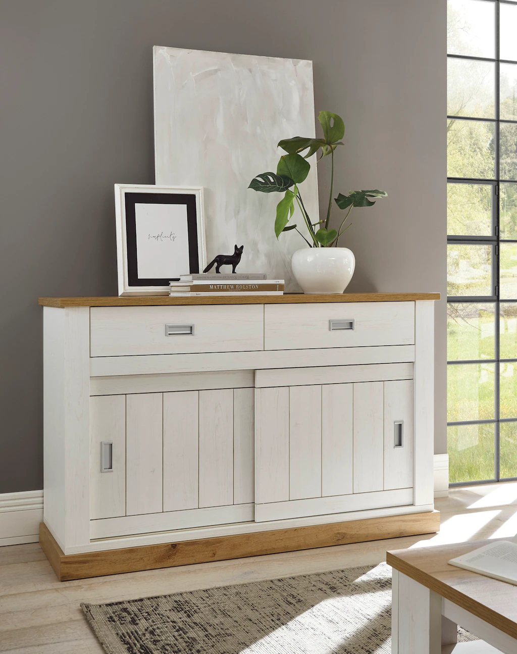 Home affaire Sideboard "Orlando, moderner Schrank, Kommode im Landhausstil" günstig online kaufen
