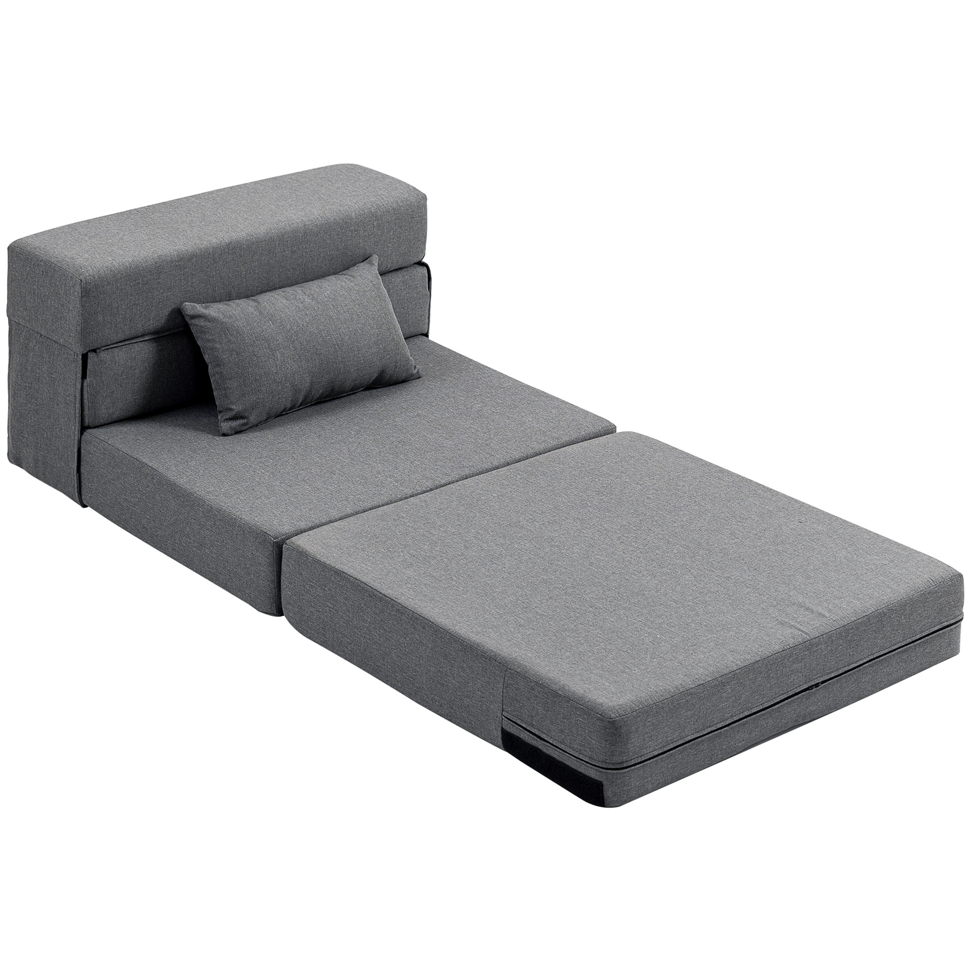 HOMCOM Einzelsessel zum Schlafsofa, klappbarer Sessel, inkl. Kissen, tragba günstig online kaufen