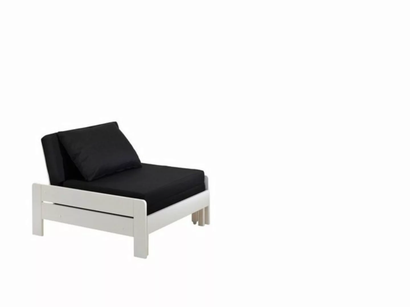 Natur24 Kinderbett Sessel-Bett Kiefer Weiß 80x68x85/206cm günstig online kaufen