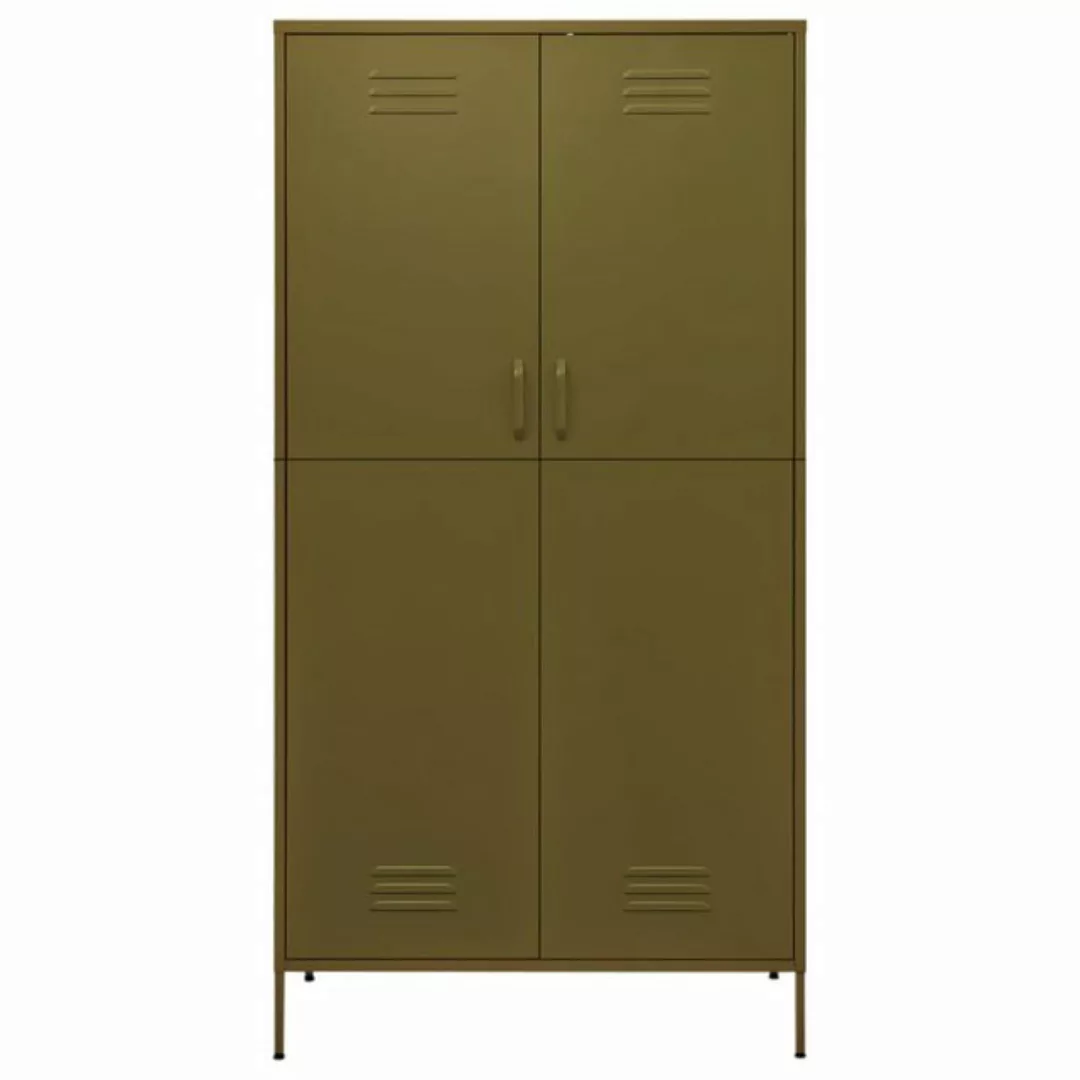 vidaXL Spind Kleiderschrank Spind Olivgrün 90x50x180 cm Stahl günstig online kaufen