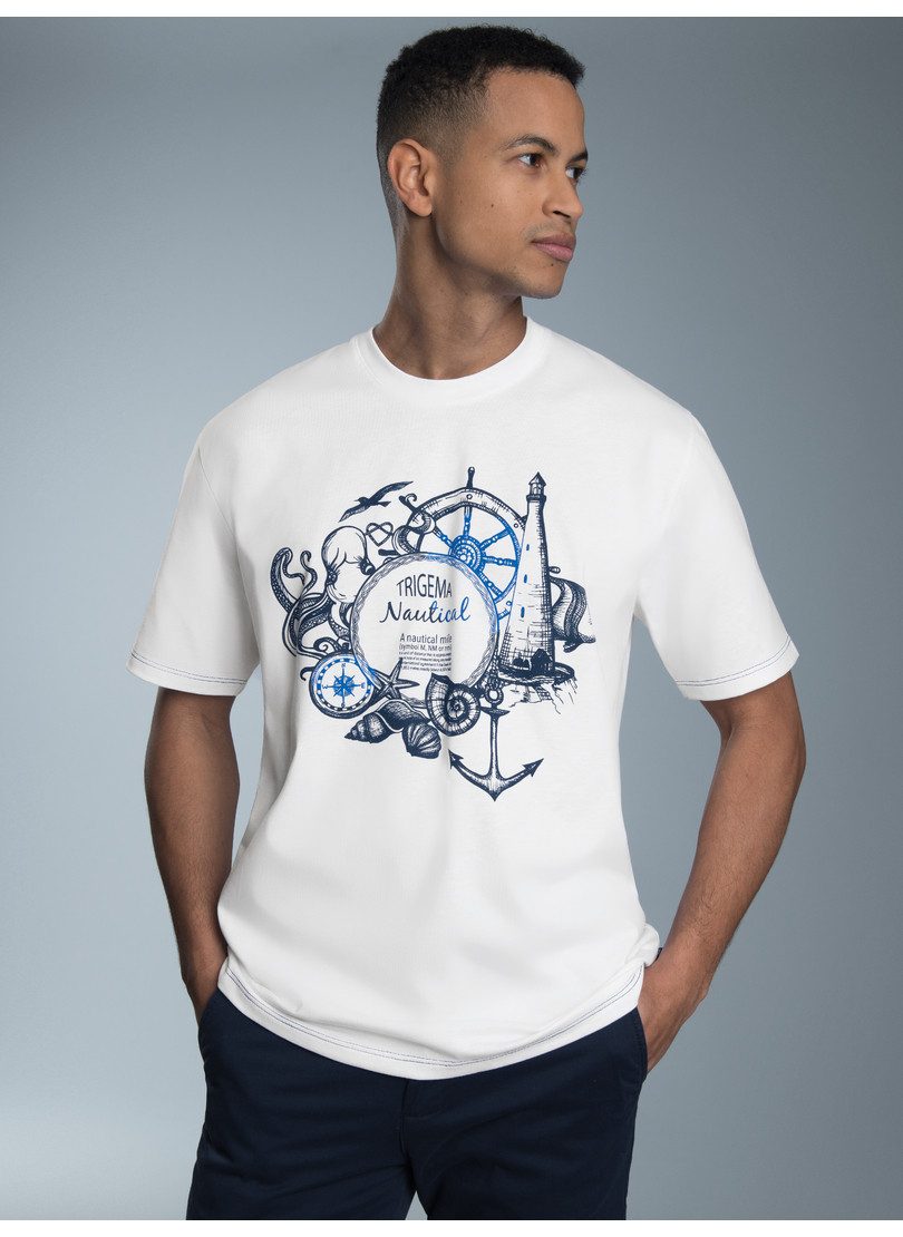 Trigema T-Shirt "TRIGEMA T-Shirt mit maritimem Printmotiv", (1 tlg.) günstig online kaufen