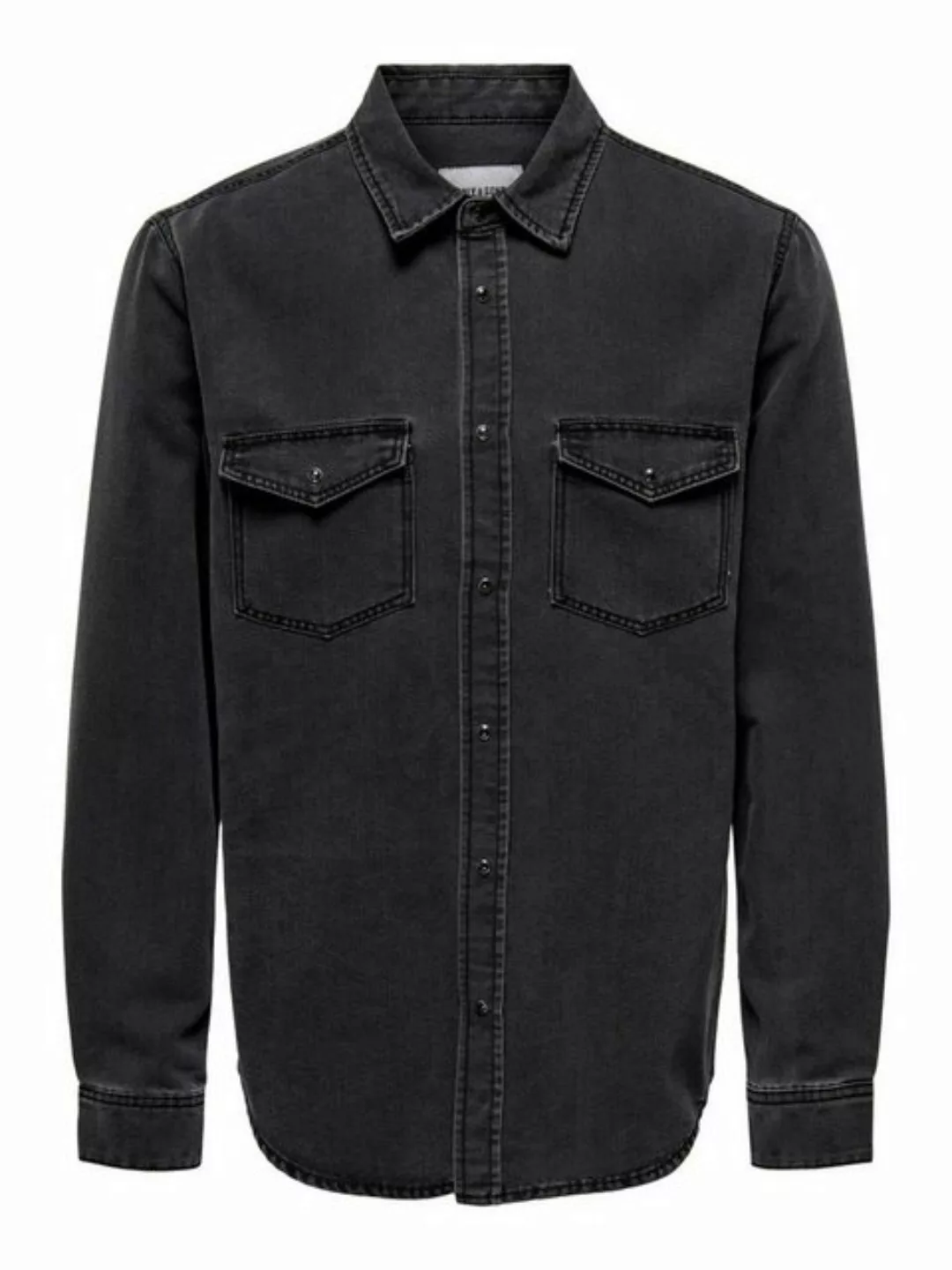 Only & Sons Herren Freizeit Hemd ONSBANE DENIM - Regular Fit günstig online kaufen