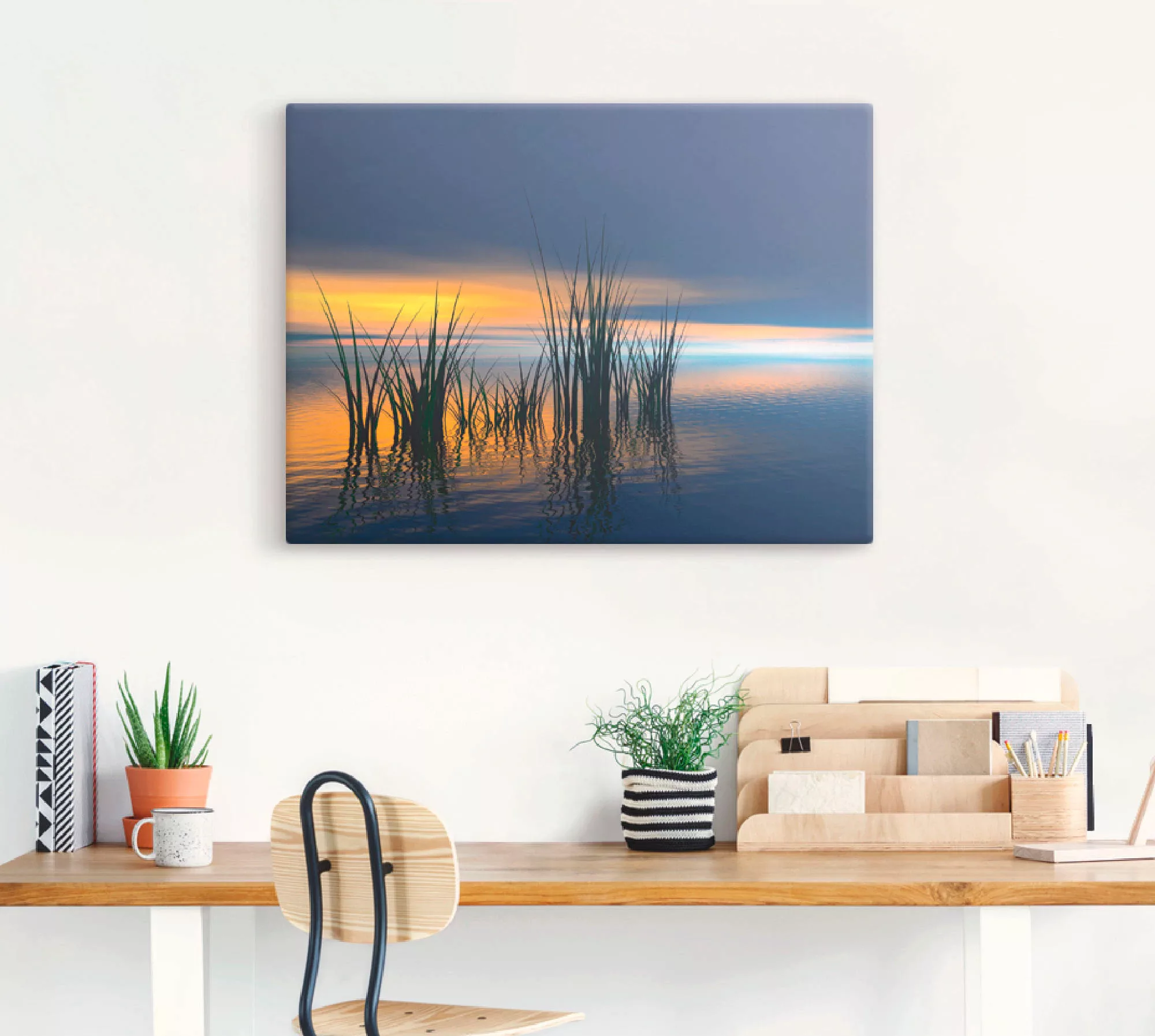Artland Wandbild "Sonnenuntergang III", Gewässer, (1 St.), als Leinwandbild günstig online kaufen