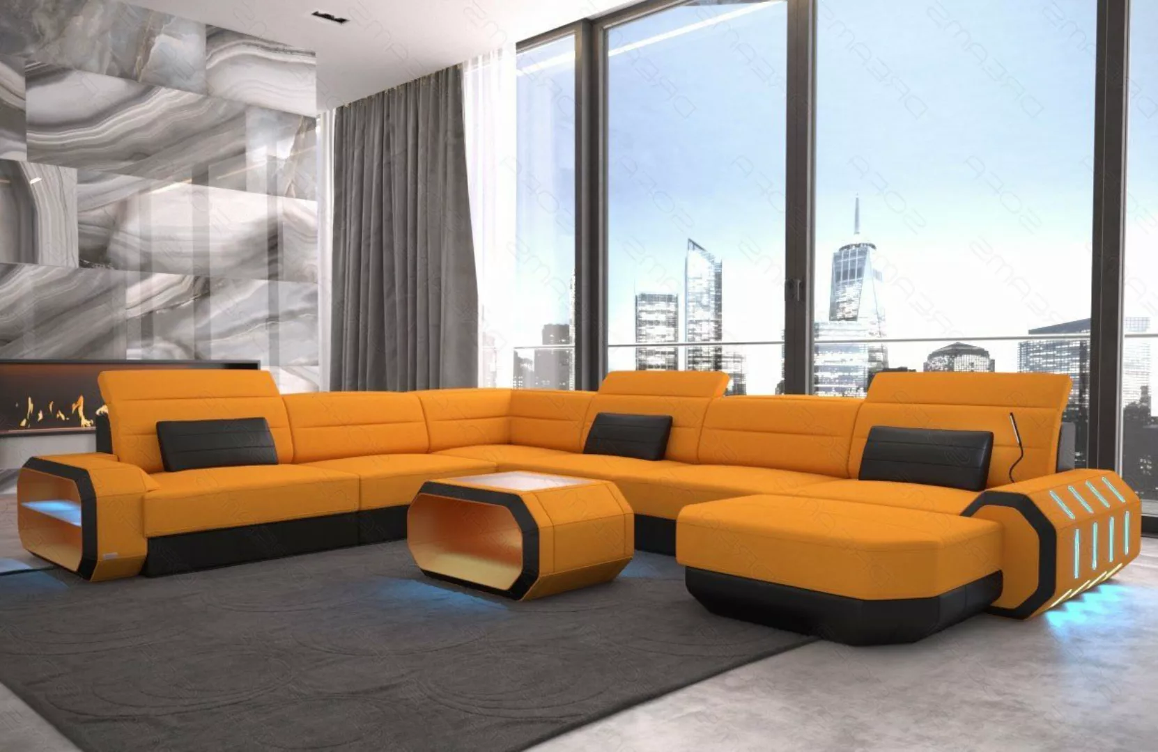 Sofa Dreams Wohnlandschaft Polster Stoff Sofa Roma XXL M Mikrofaser Designe günstig online kaufen