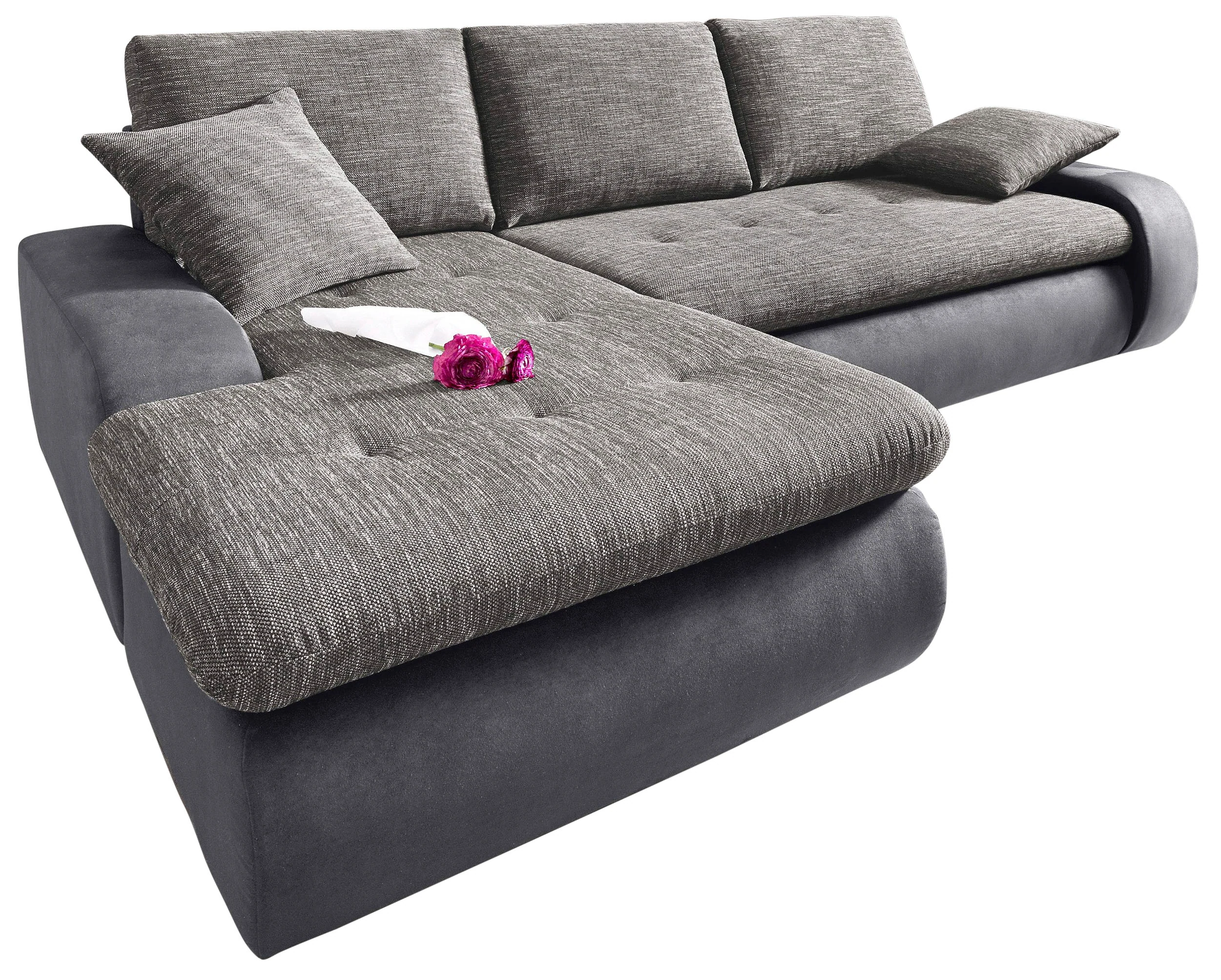 TRENDMANUFAKTUR Ecksofa "Indie, modern und bequem, Materialmix, L-Form", wa günstig online kaufen