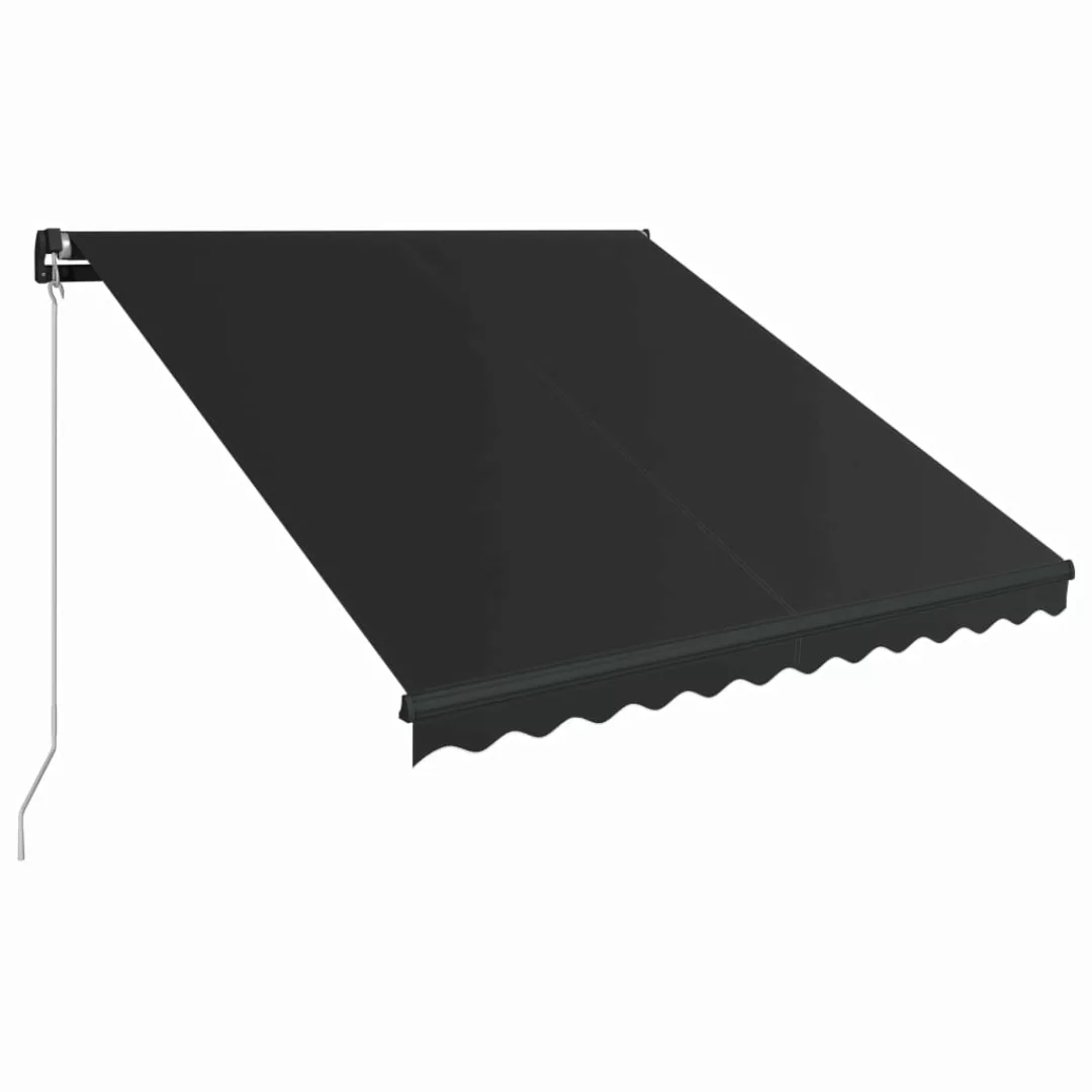 Einziehbare Markise Handbetrieben 350 X 250 Cm Anthrazit günstig online kaufen