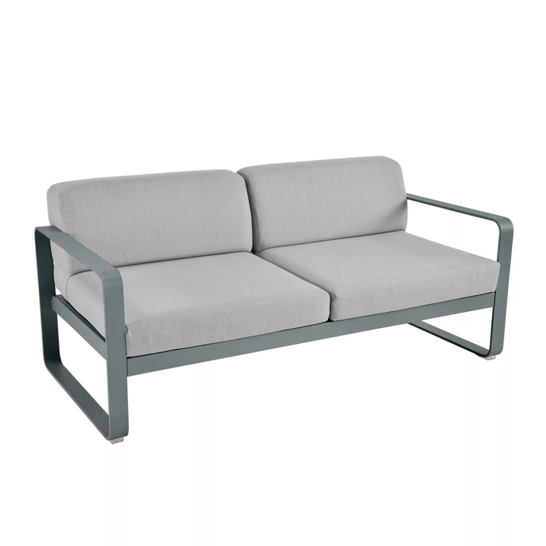 Fermob - Bellevie Outdoor 2-Sitzer Sofa - opalgrün/flanellgrau/Sunbrella®/w günstig online kaufen
