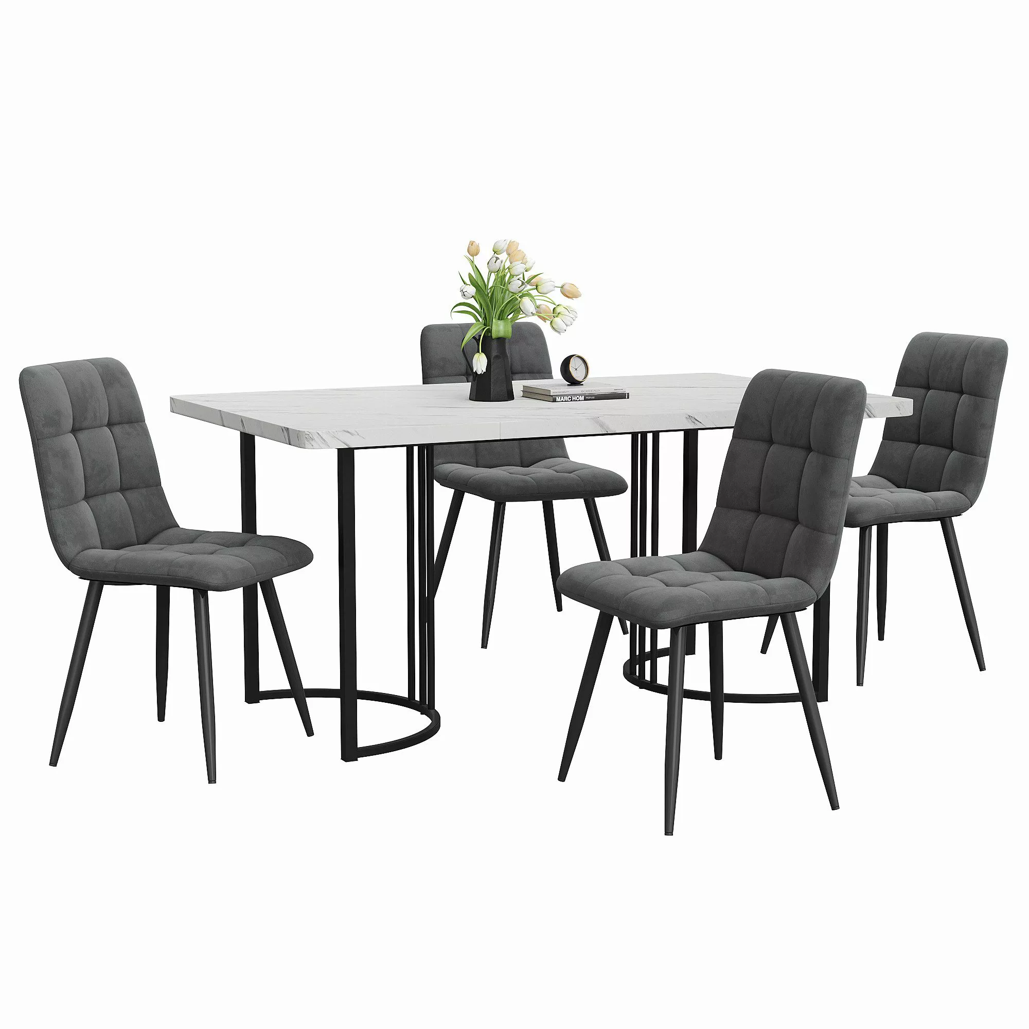 Flieks Essgruppe, (Set, 5-tlg., 140×80cm Tischplatte), günstig online kaufen