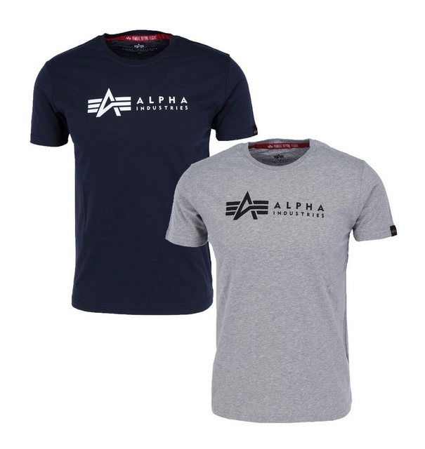 Alpha Industries Print-Shirt Alpha Label T 2 Pack (2-tlg) günstig online kaufen