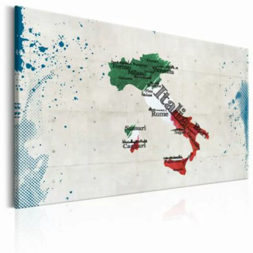 artgeist Wandbild Map: Italy mehrfarbig Gr. 60 x 40 günstig online kaufen