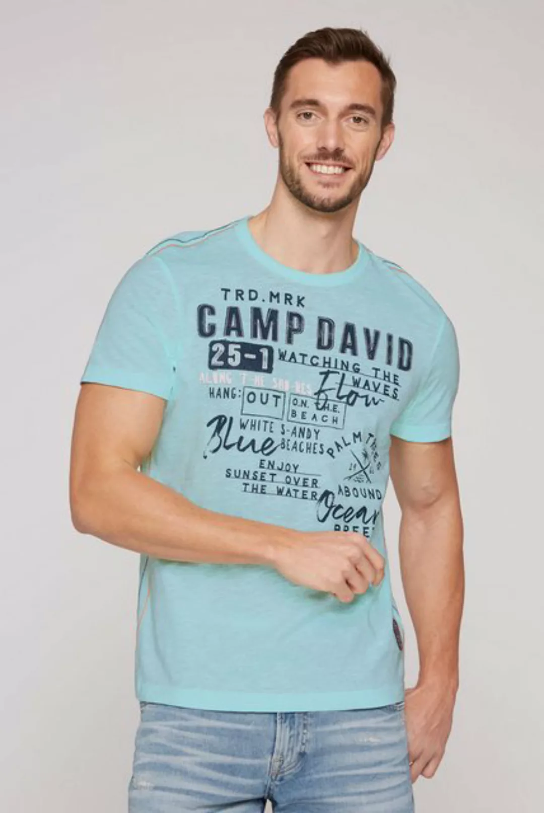 CAMP DAVID Rundhalsshirt aus Baumwolle günstig online kaufen