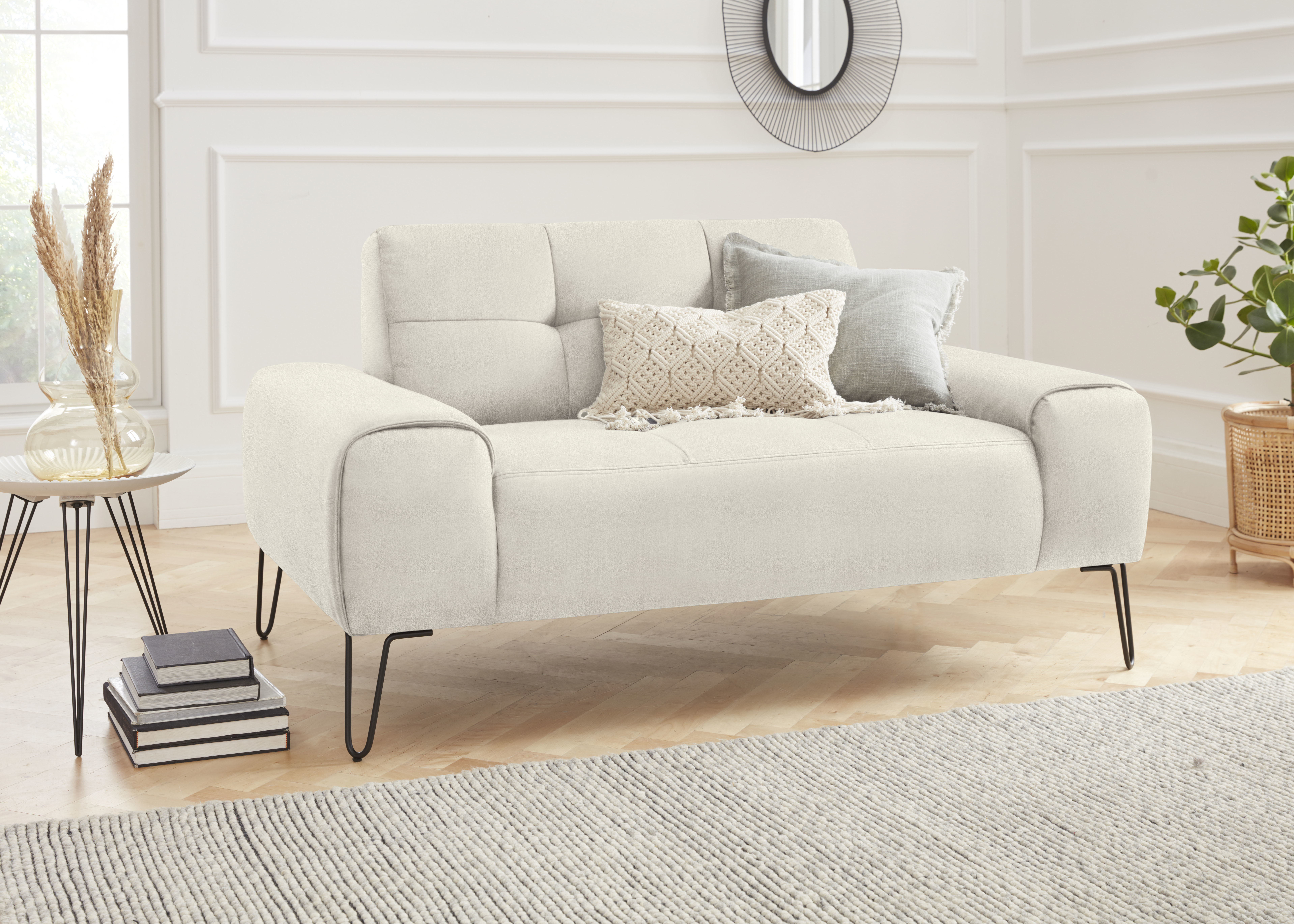 exxpo - sofa fashion 2-Sitzer Taranto, aktuelles Design trifft Sitzkomfort, günstig online kaufen