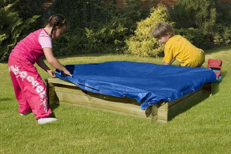 Gartenpirat Sandkasten-Abdeckplane Abdeckung Schutzhülle mit Schnur günstig online kaufen