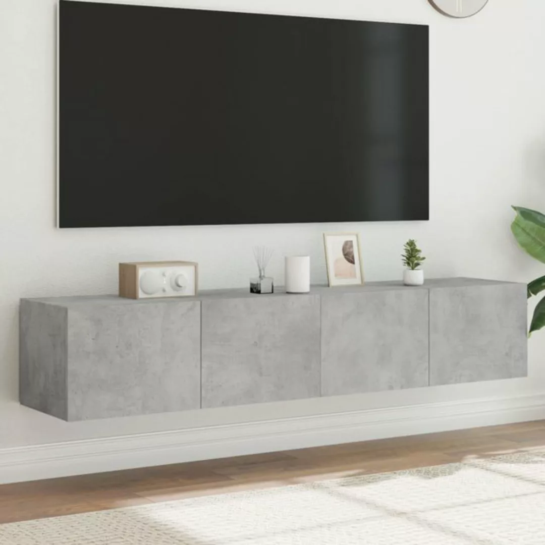 vidaXL TV-Schrank TV-Wandschränke mit LED-Leuchten 2 Stk Betongrau 80x35x31 günstig online kaufen