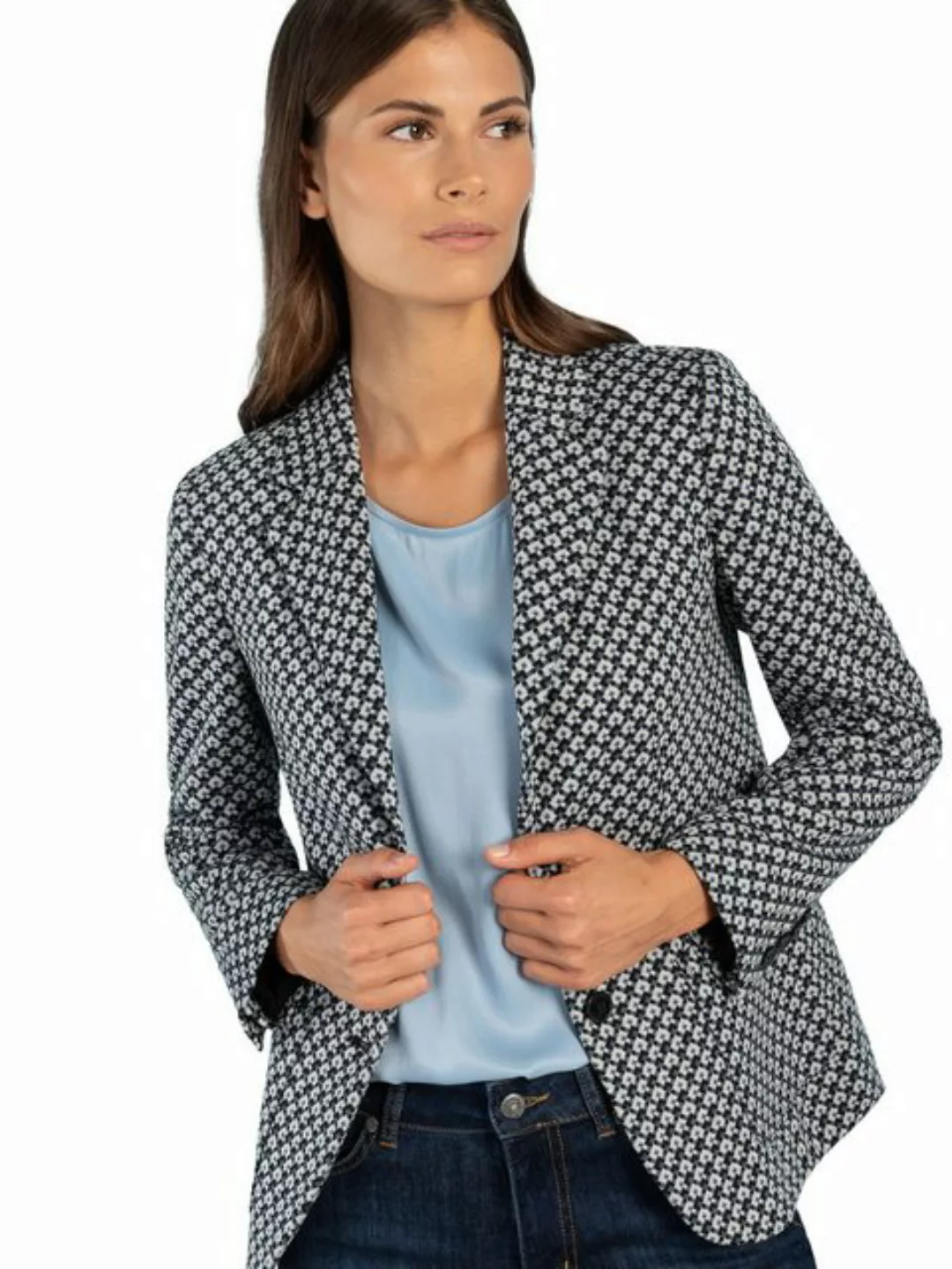 MORE&MORE Jackenblazer Jacquard Jersey Blaz günstig online kaufen