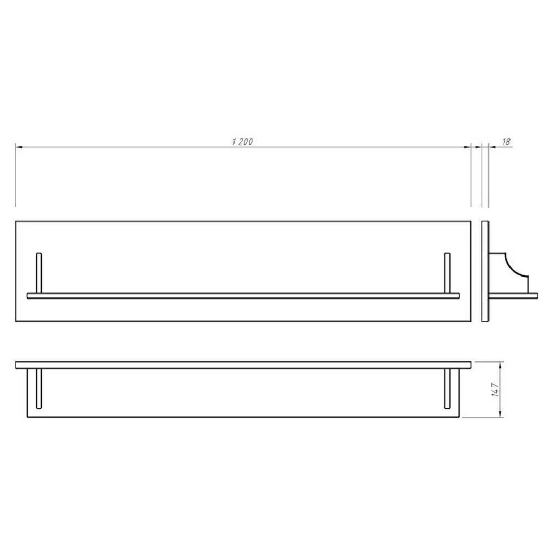 Wandregale Landhaus massiv aus Kiefer Massivholz 120 cm breit (2er Set) günstig online kaufen