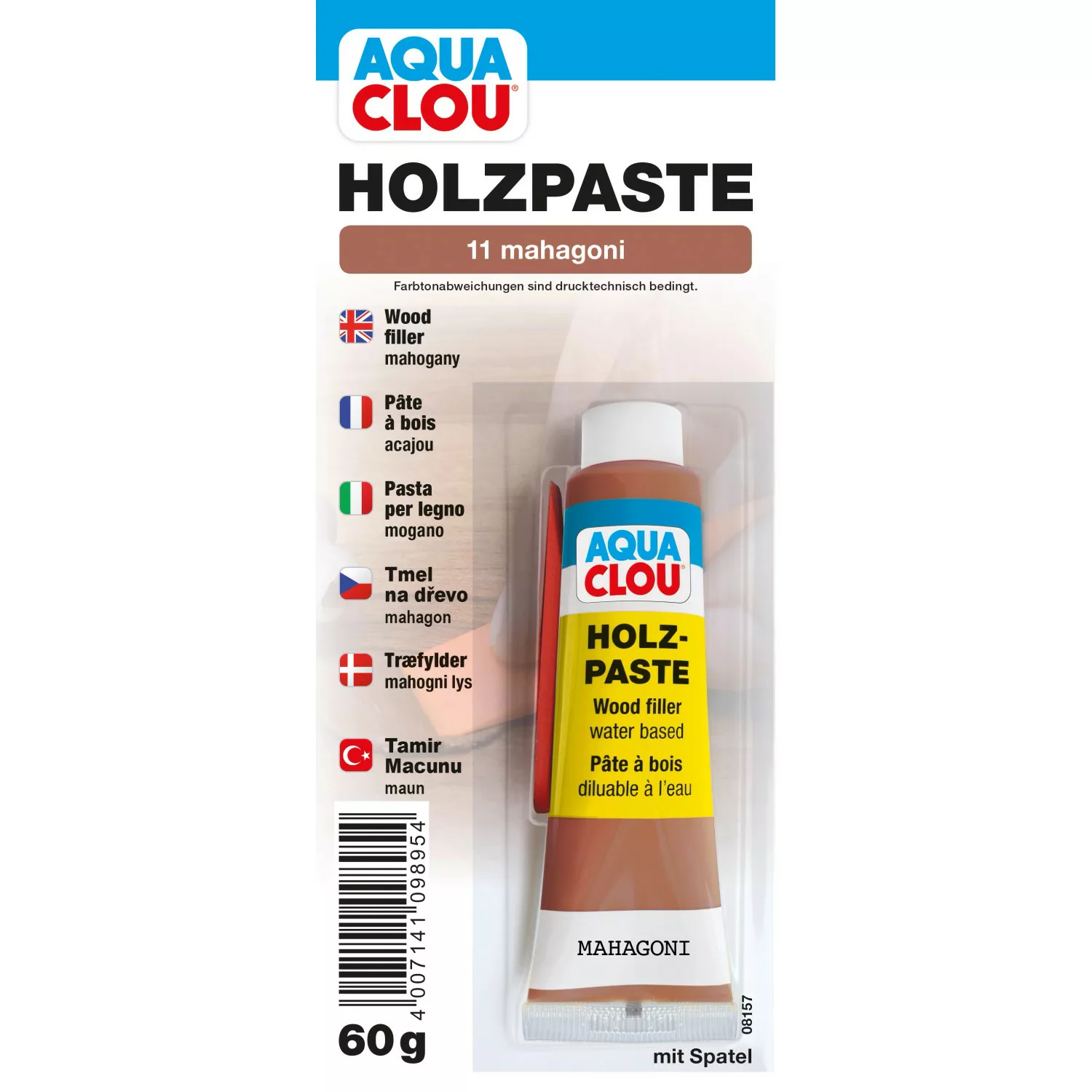 Clou Holzpaste wasserverdünnbar Mahagoni 60 g günstig online kaufen
