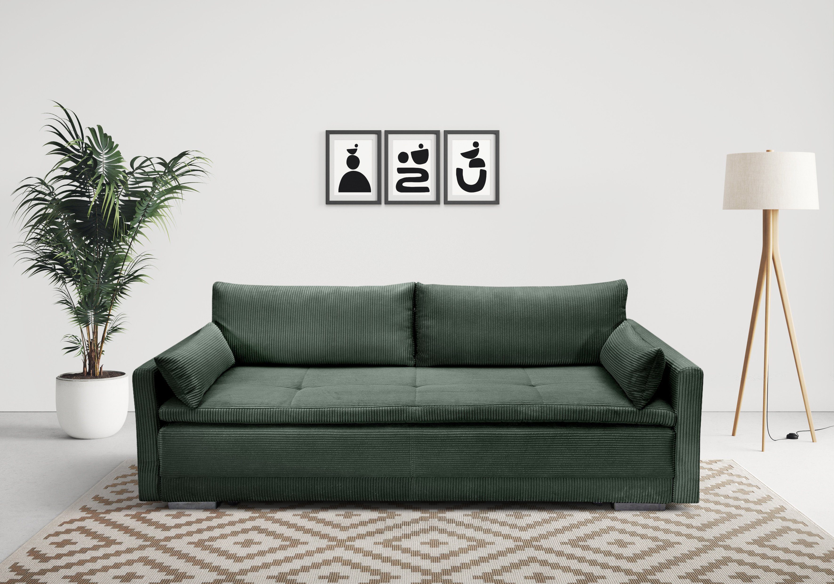 INOSIGN Schlafsofa "Andrea", mit Boxspringaufbau, Bettfunktion & Bettkasten günstig online kaufen