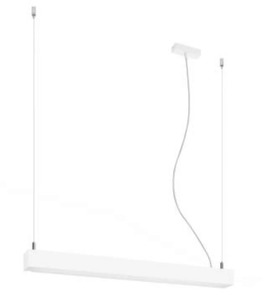 LED Pendelleuchte Weiß 67 cm länglich 3000 K Metall günstig online kaufen