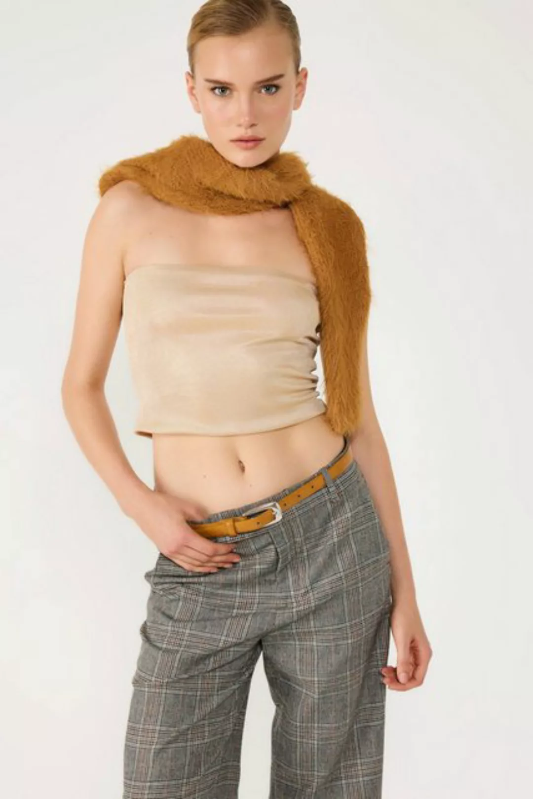 No Matter What Crop-Top Goldener Glanz Bandeau Crop Top günstig online kaufen