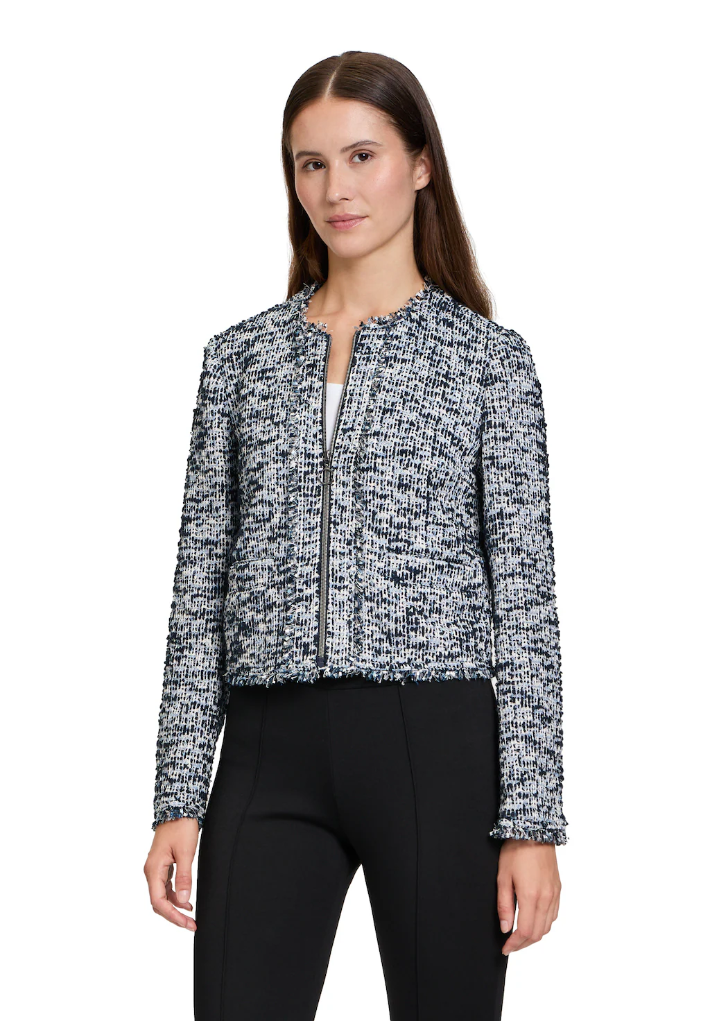 Betty Barclay Jackenblazer "Betty Barclay Blazer-Jacke mit Fransen", Materi günstig online kaufen