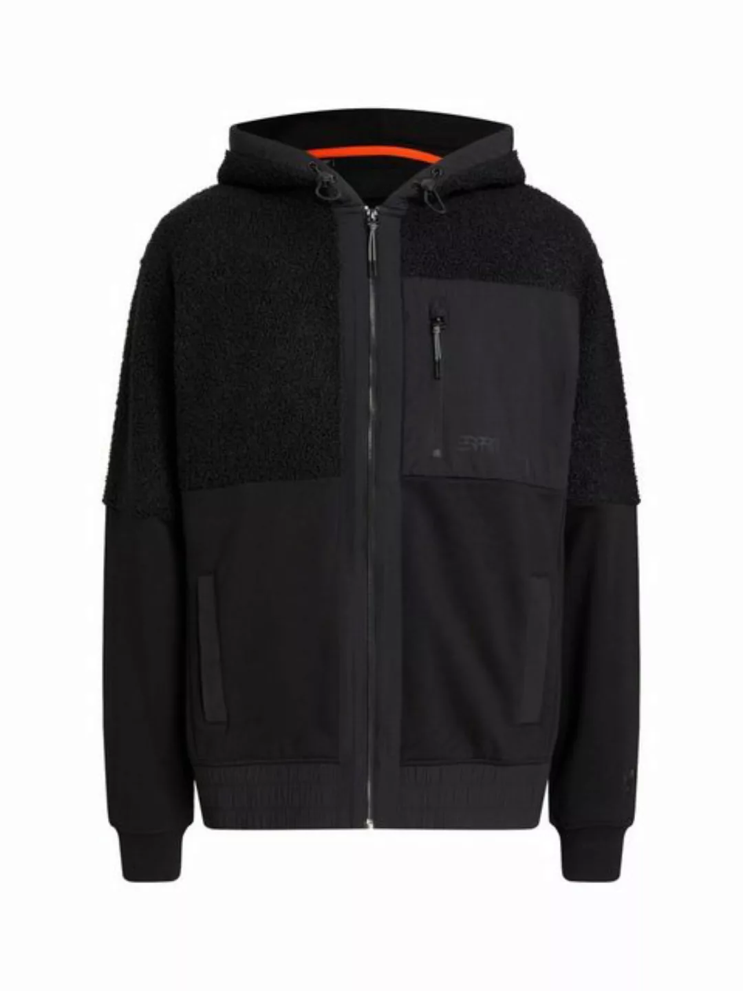 Esprit Sweatshirt Zip-Hoodie aus Materialmix (1-tlg) günstig online kaufen