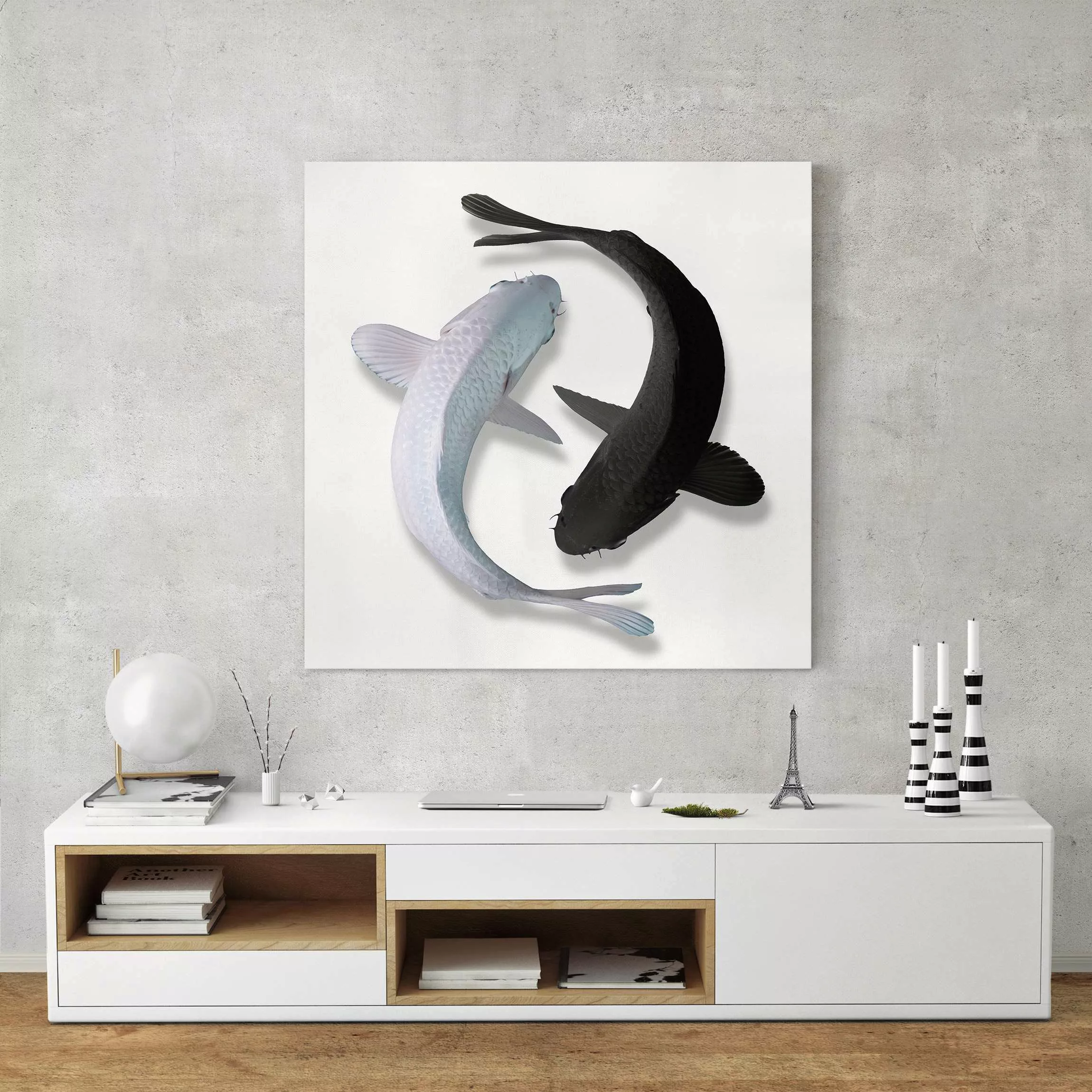 Leinwandbild Fische Ying & Yang günstig online kaufen