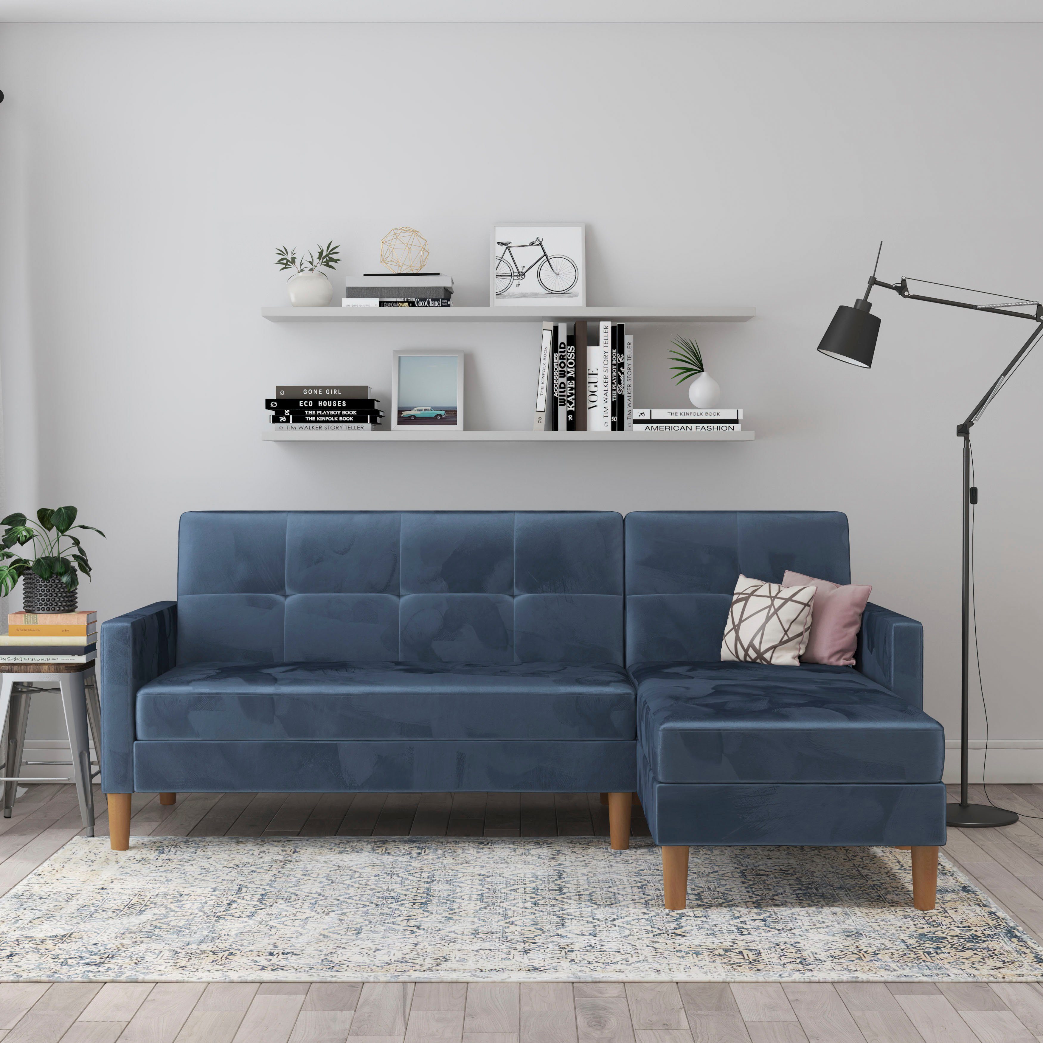 Dorel Home Ecksofa "Lilly, L-Form,", mit Bett-Funktion, Recamiere beidseiti günstig online kaufen