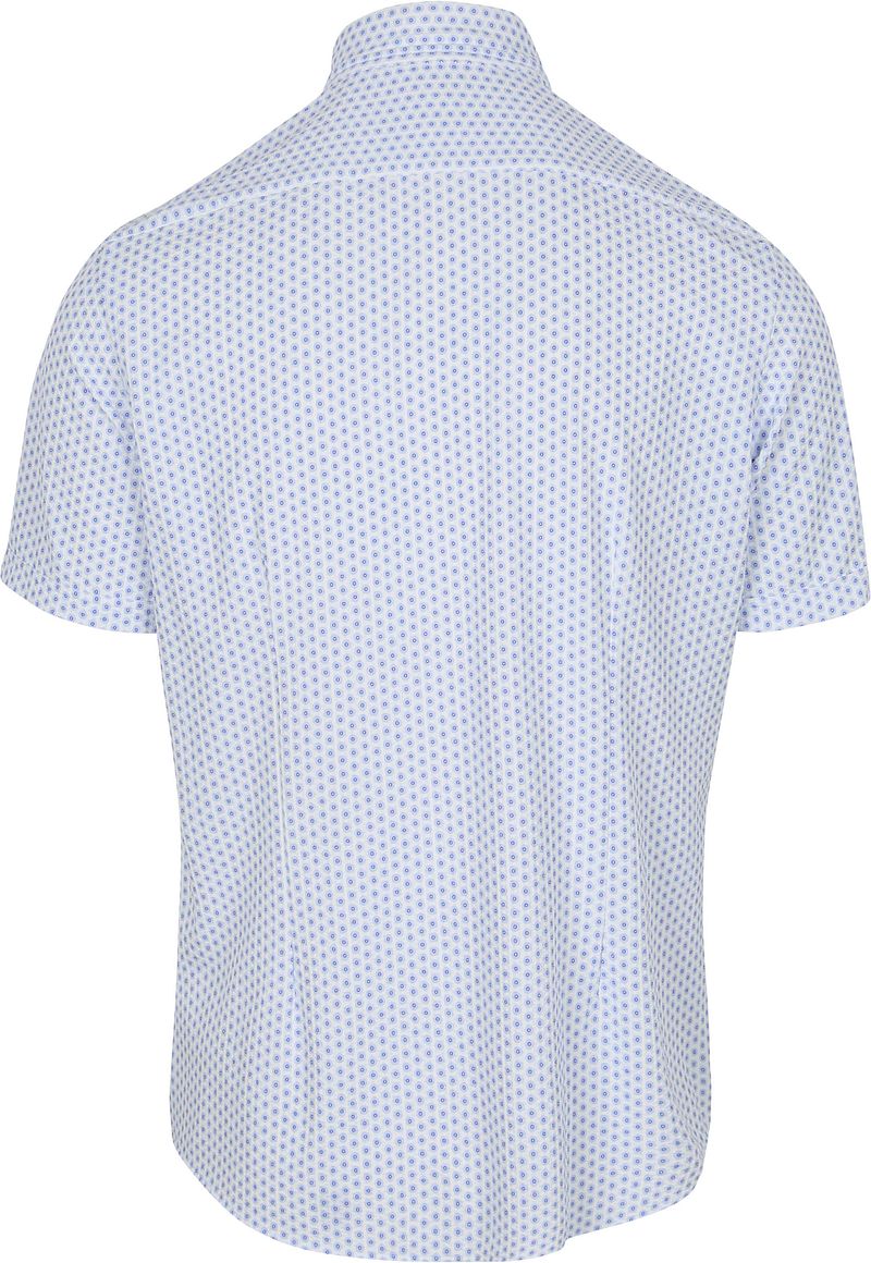 R2 Hemd Shortsleeve Seersucker Blau  - Größe XXL günstig online kaufen