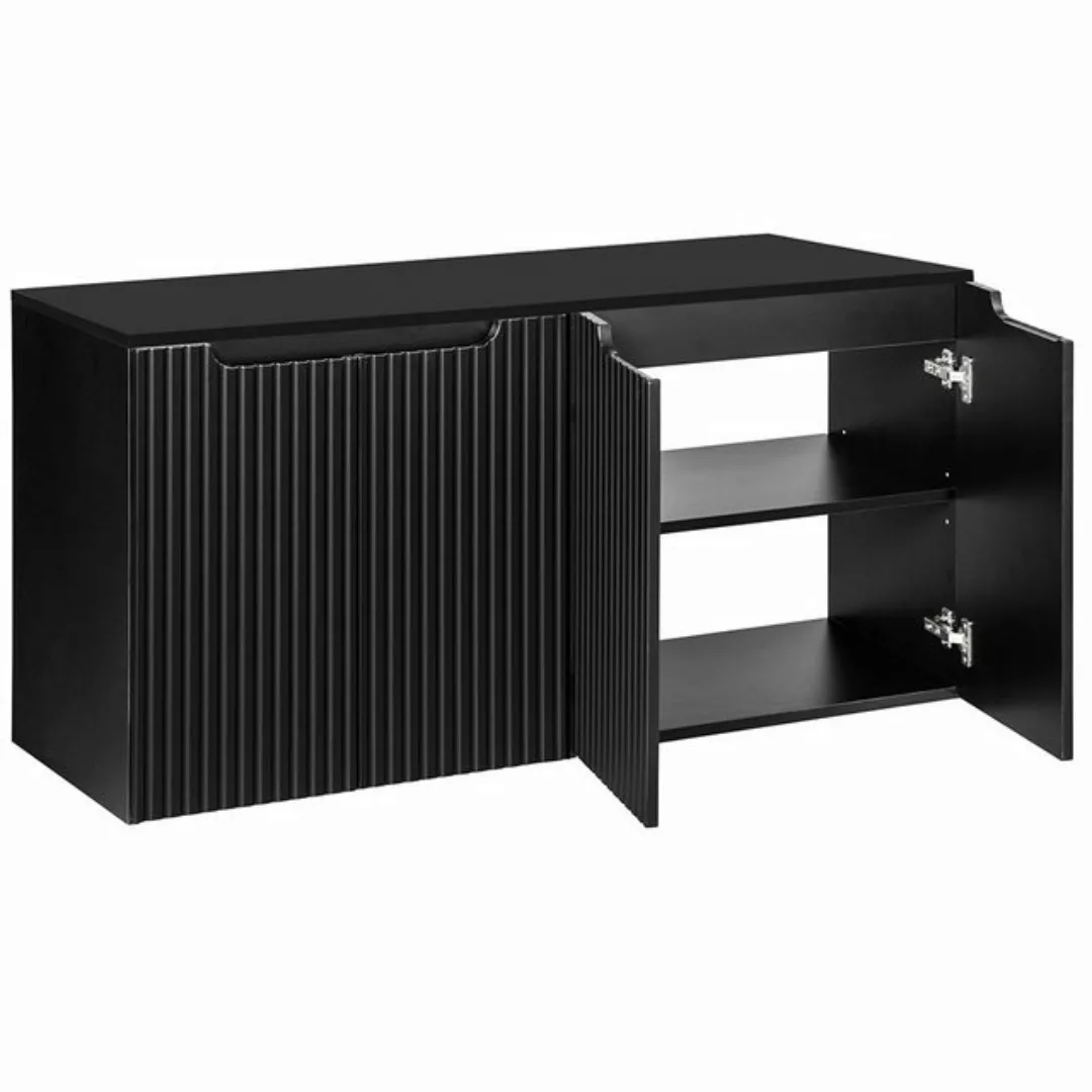 Lomadox Waschbeckenschrank NEWPORT-56-BLACK 120 cm Waschtisch-Unterschrank günstig online kaufen