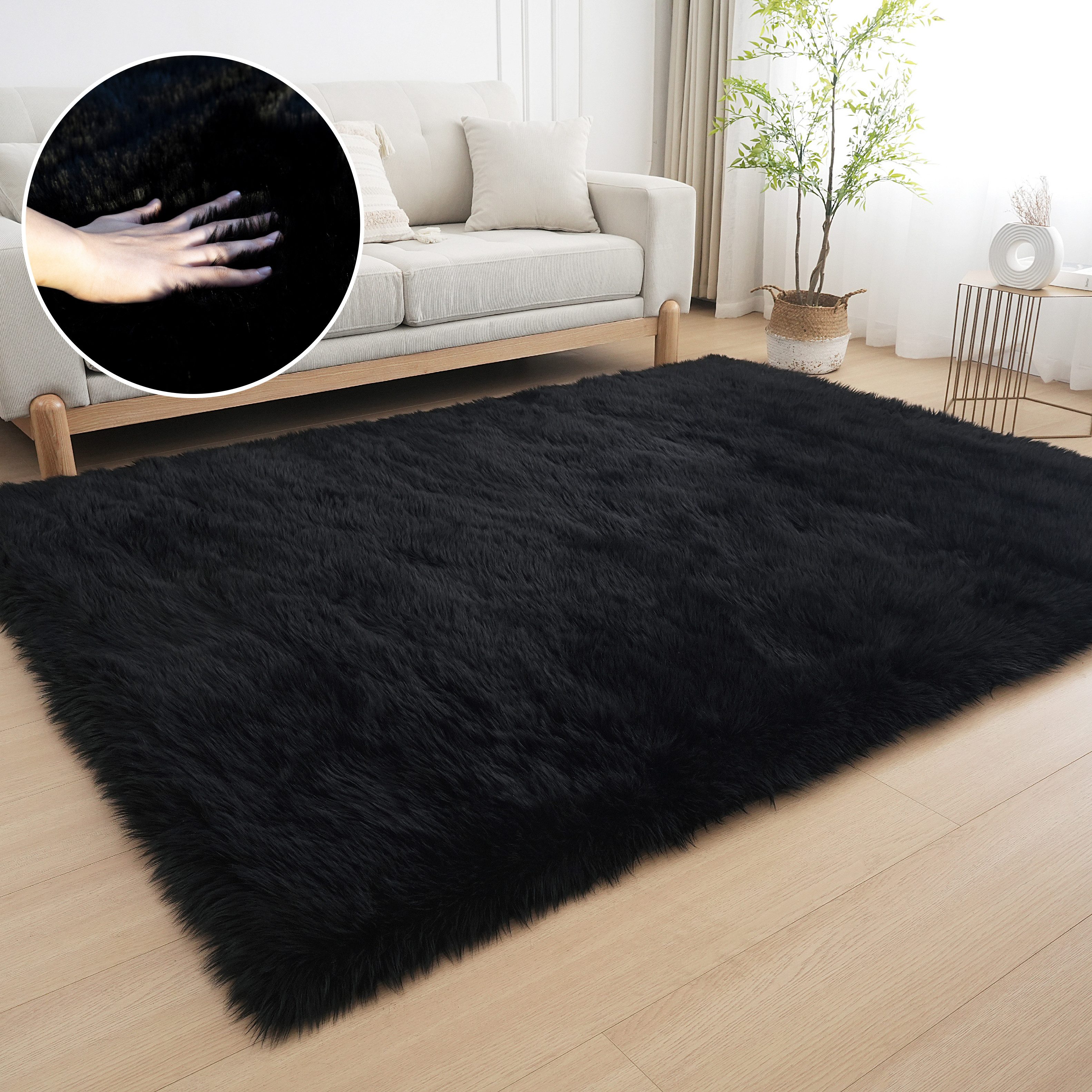 my home Fellteppich Dena, Hochflor Teppiche, günstig online kaufen