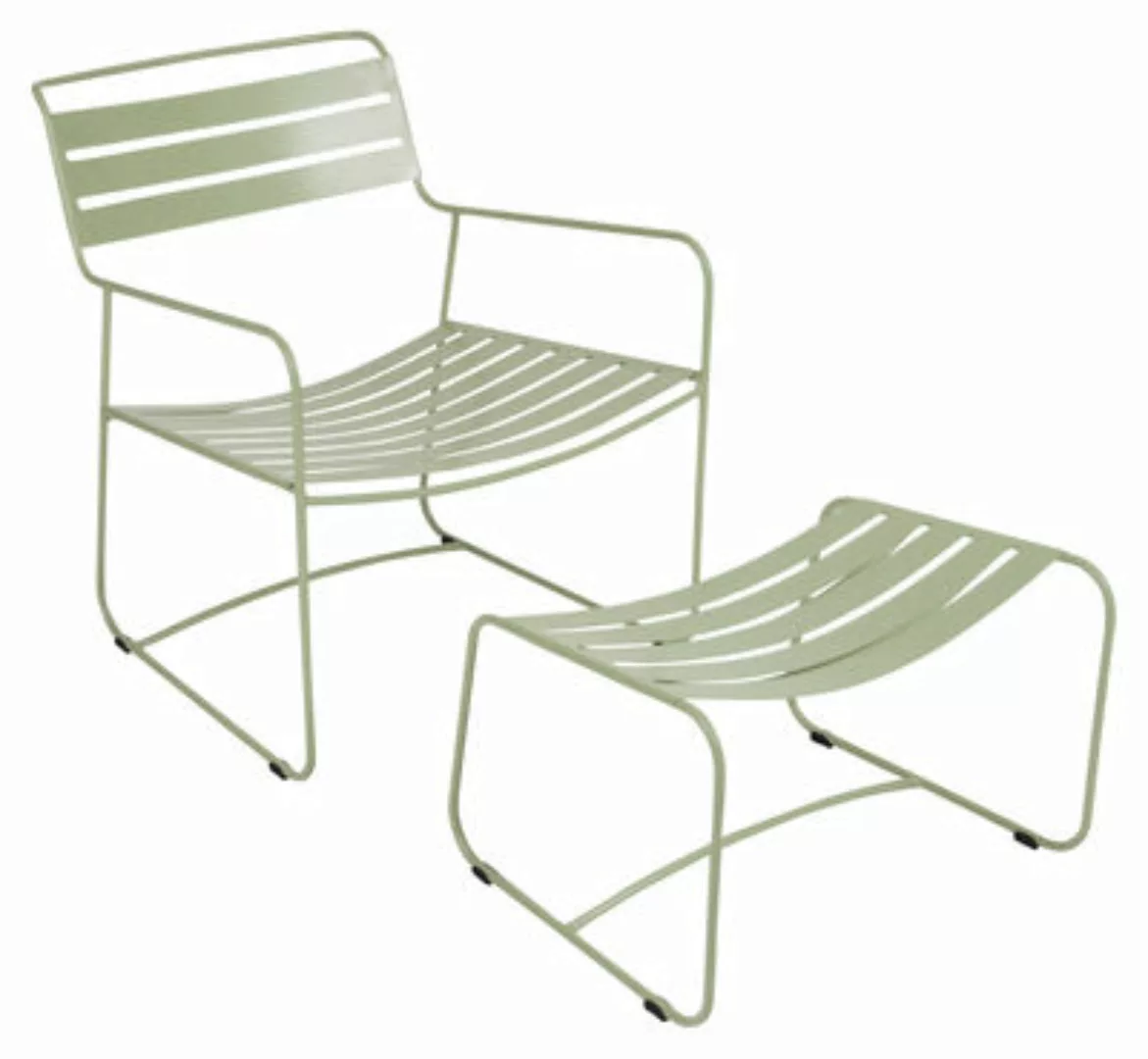 Set Sessel & Fußstütze Surprising Lounger metall grün Ensemble Sessel + Fuß günstig online kaufen