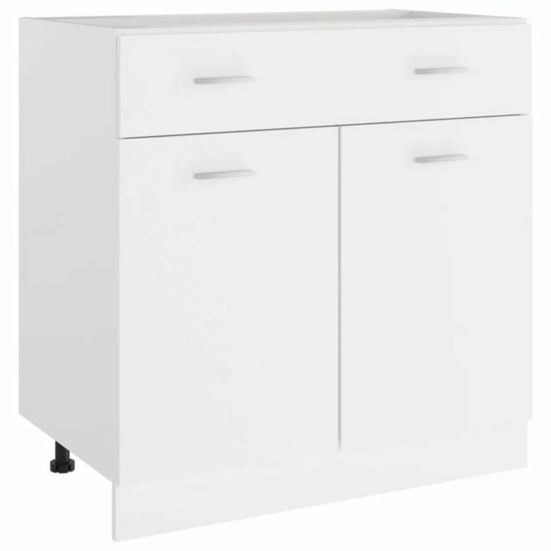 vidaXL Unterschrank Schubunterschrank Weiß 80x46x81,5 cm Spanplatte günstig online kaufen