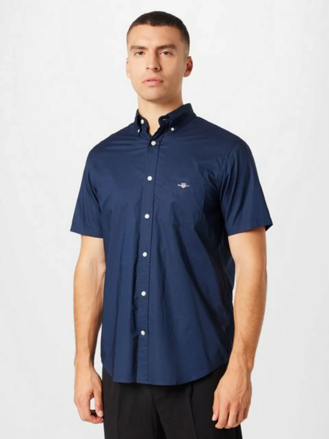 Gant Kurzarmhemd Regular Fit Gingham Popeline Hemd strapazierfähig pflegele günstig online kaufen