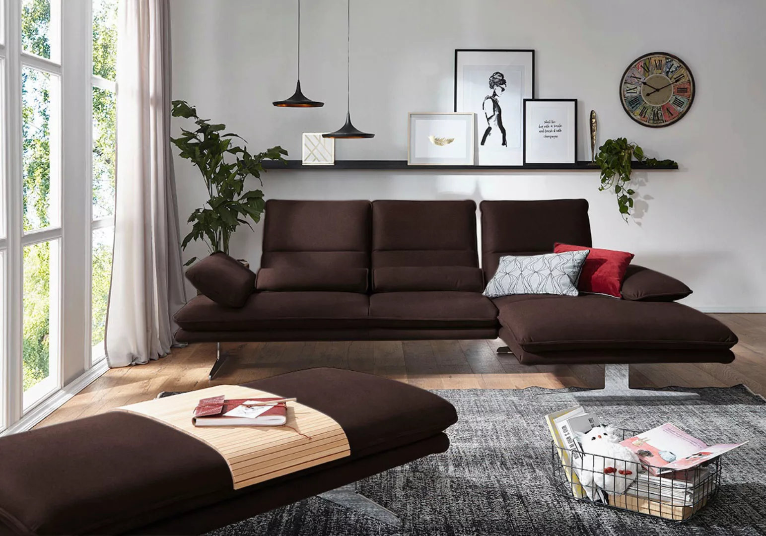 W.SCHILLIG Ecksofa "broadway, Designsofa mit tollem Sitzkomfort, L-Form", S günstig online kaufen