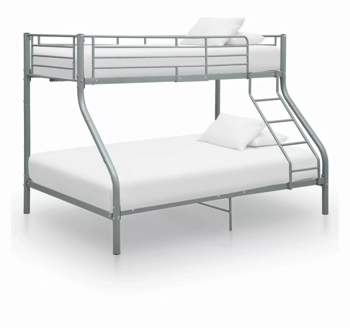 möbelando Hochbett 3000773 (LxH: 210x152 cm) aus Metall in Grau günstig online kaufen