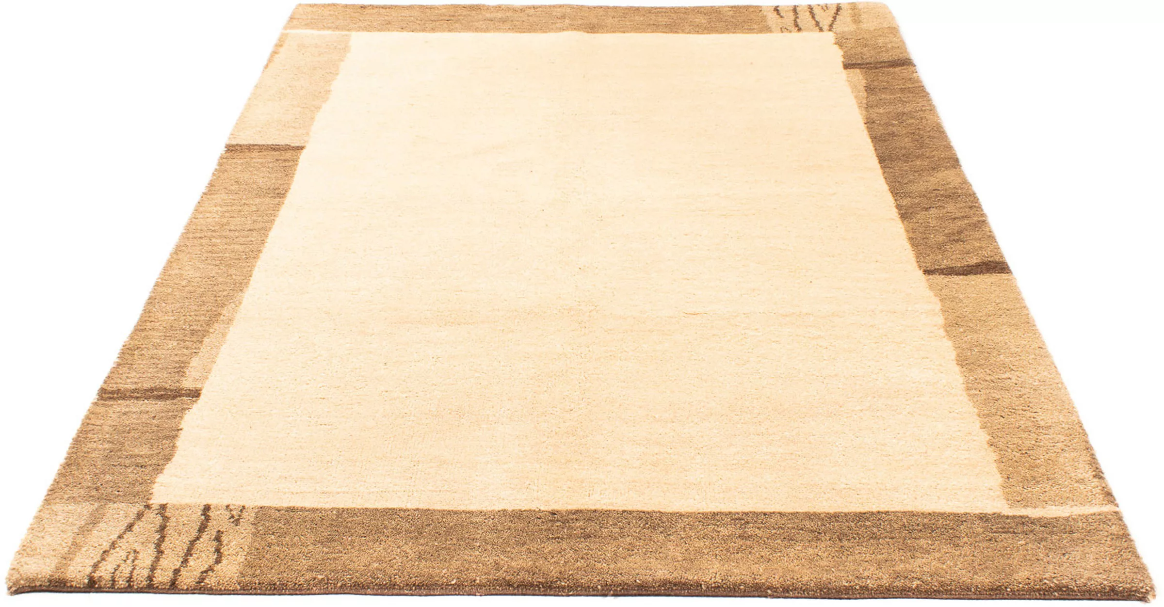 morgenland Wollteppich »Gabbeh - Indus - 202 x 144 cm - beige«, rechteckig, günstig online kaufen