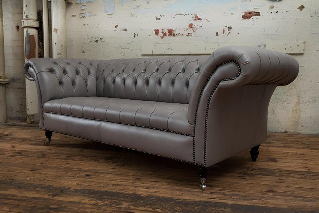 Xlmoebel Sofa Neues hochwertiges Chesterfield-Ledersofa in luxuriösem Desig günstig online kaufen