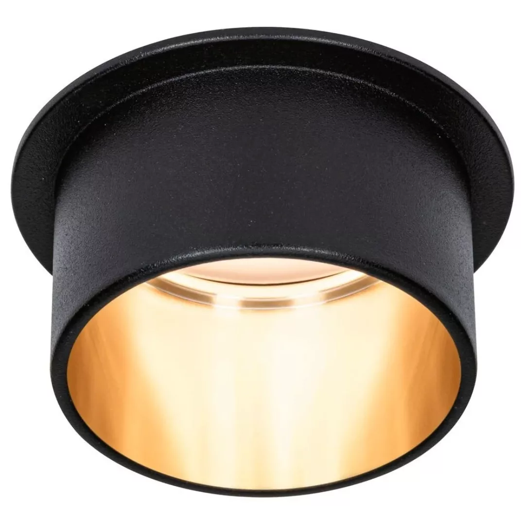 LED Einbauleuchte Gil in Schwarz-matt und Gold 6W 470lm IP44 günstig online kaufen