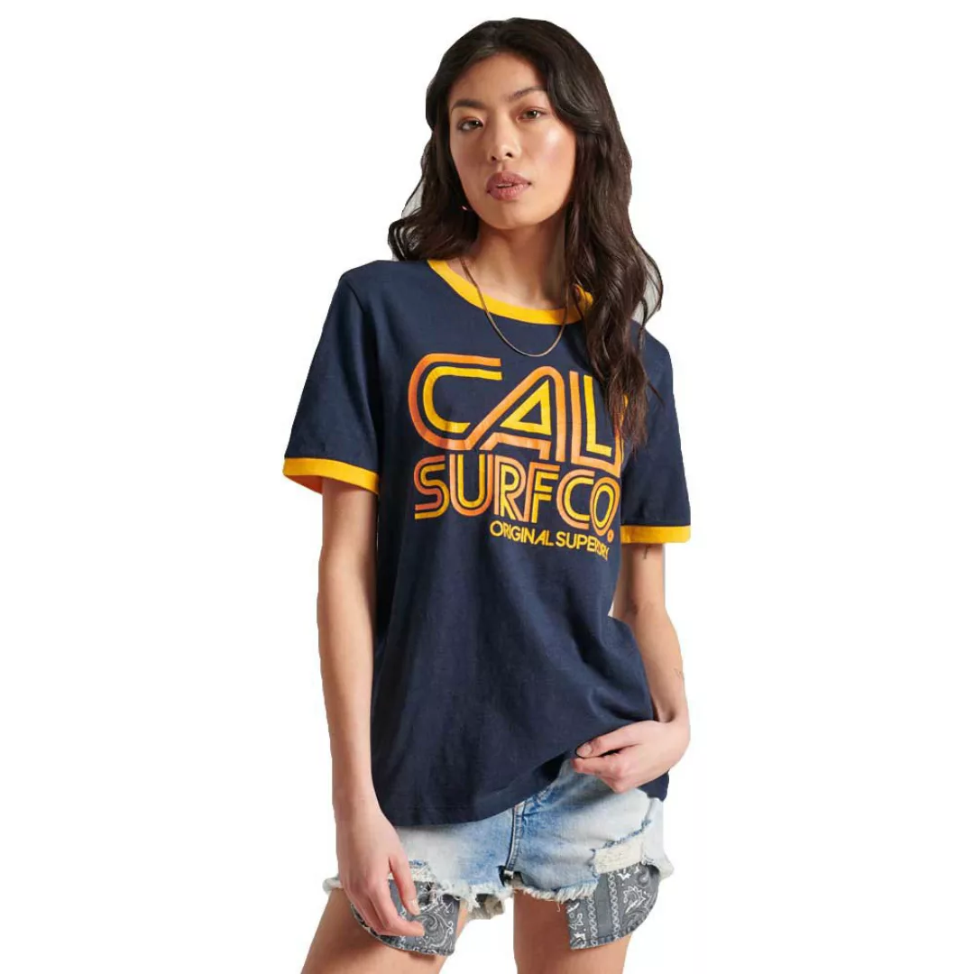 Superdry Cali Surf Graphic Kurzarm T-shirt S Nautical Navy günstig online kaufen