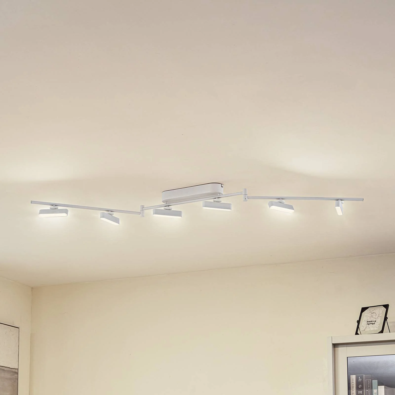 Lindby LED-Strahler Eldrin, weiß, 26,7W, 6-flammig, Eisen günstig online kaufen