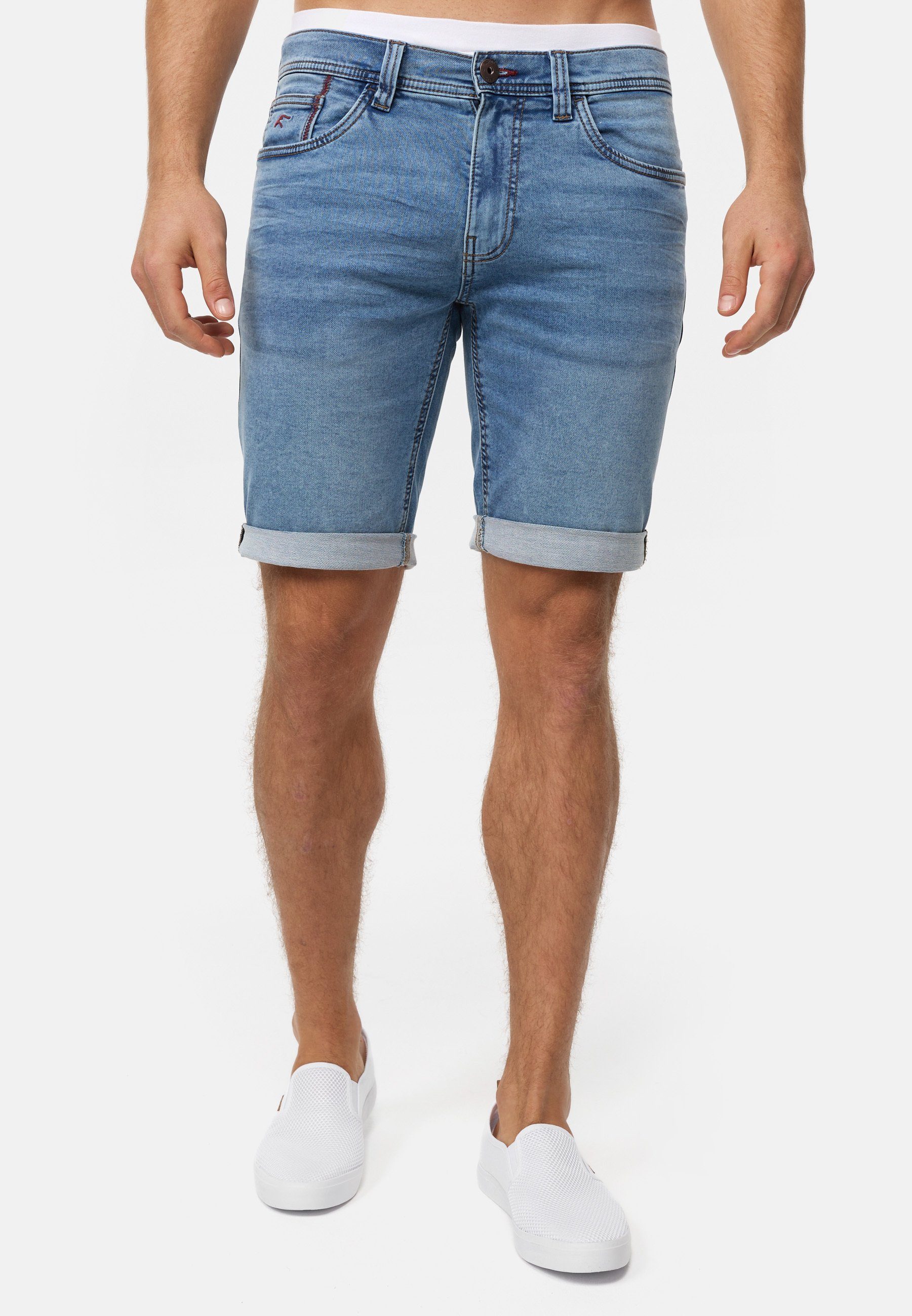 Indicode Jeansshorts INDelmare aus elastischer Baumwoll-Qualität günstig online kaufen