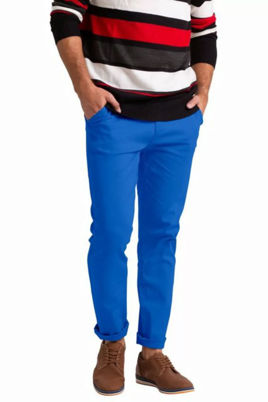 BlauerHafen Chinohose Slim-Fit-Chinos für Herren klassischer Stretch-Chinoh günstig online kaufen