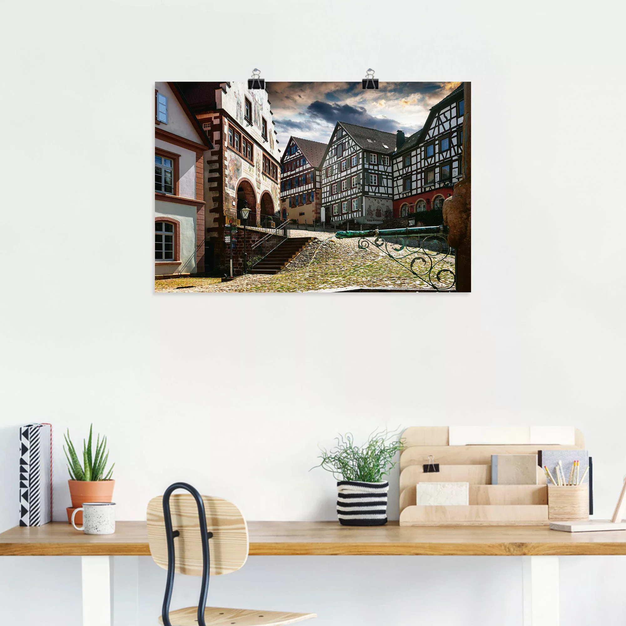 Artland Poster "alter Marktplatz Schiltach Schwarzwald", Gebäude, (1 St.), günstig online kaufen