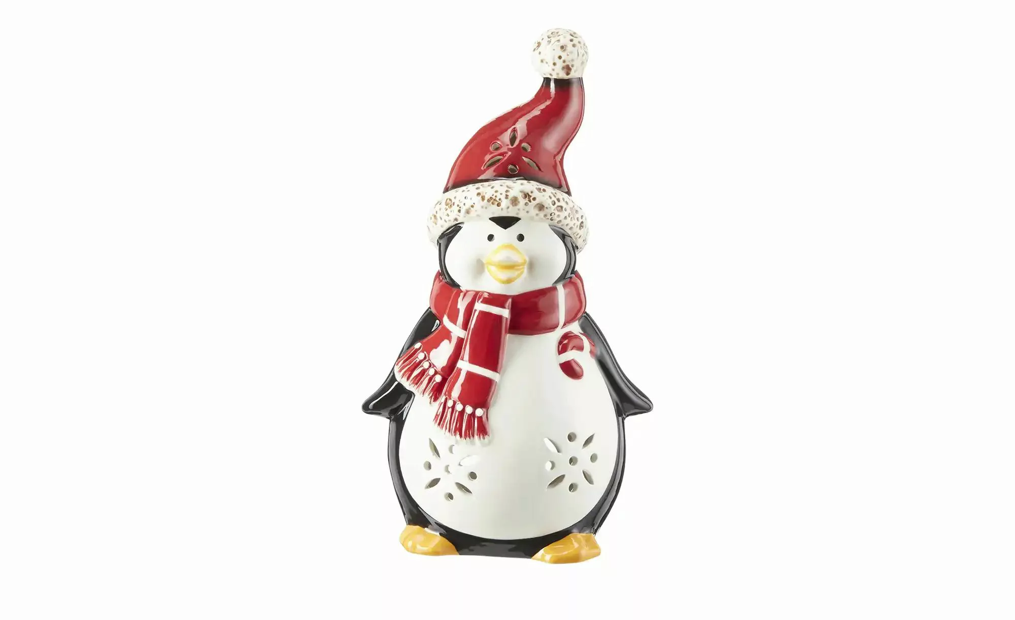 HOME STORY Teelichthalter Pinguin   ¦ mehrfarbig ¦ Dolomite ¦ Maße (cm): B: günstig online kaufen