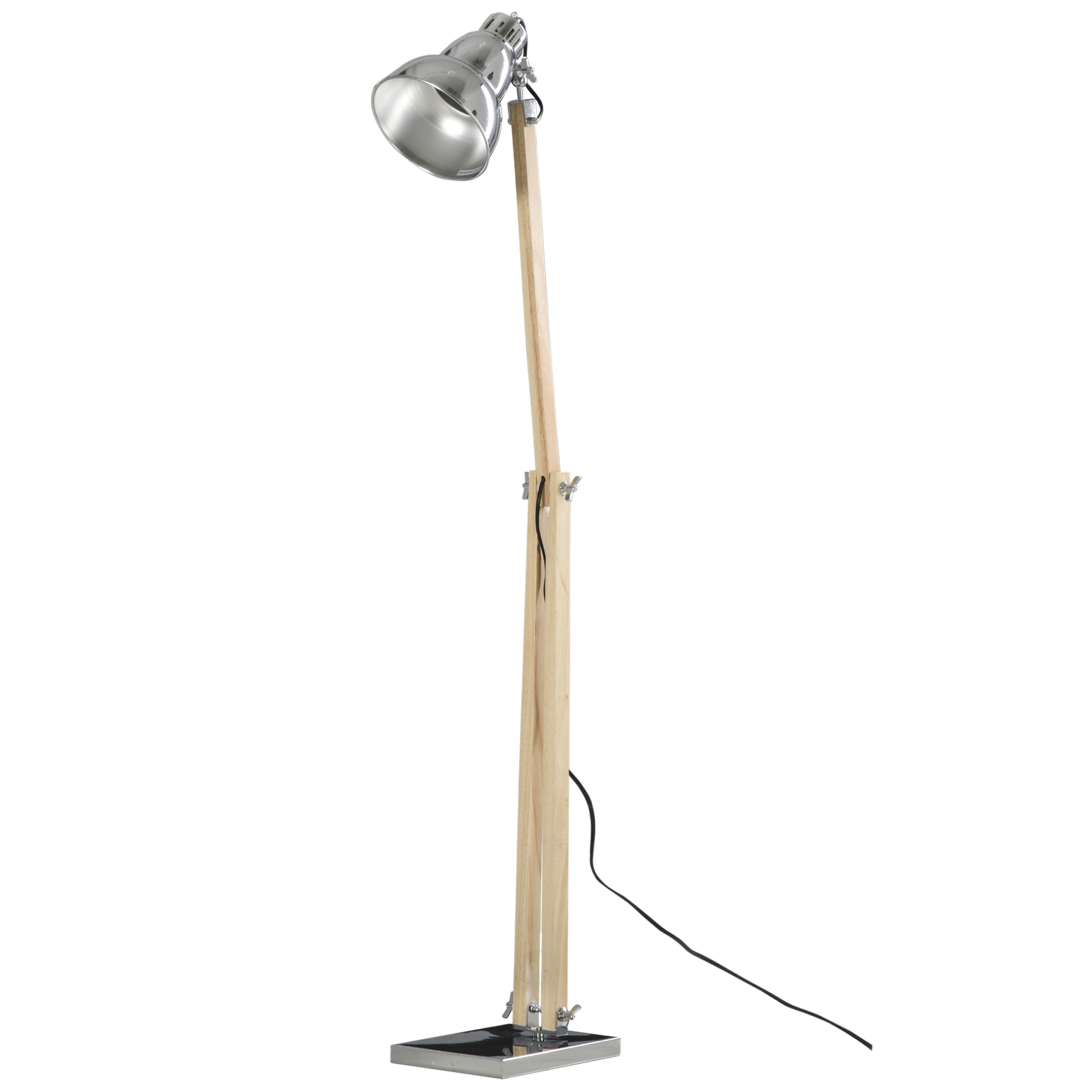 HOMCOM Stehlampe  Verstellbarer Schirm & höhenverstellbar, E27 Fassung, Mas günstig online kaufen