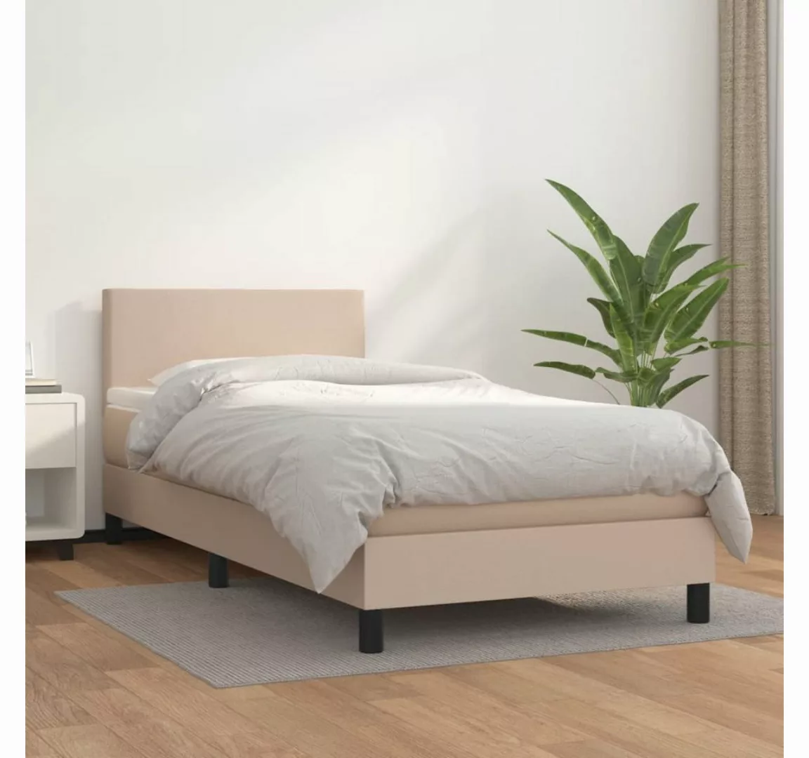 vidaXL Boxspringbett Bett Boxspringbett mit Matratze Kunstleder (100x 200 c günstig online kaufen