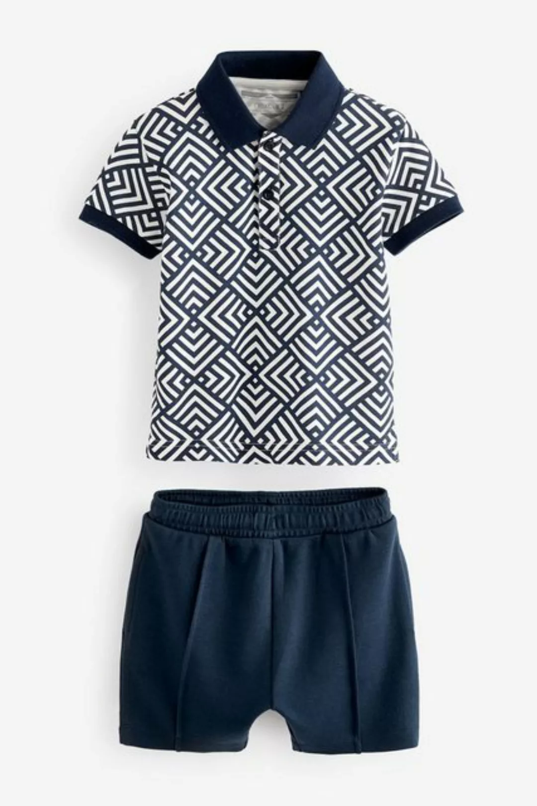 Next Shirt & Shorts Kurzärmeliges Polohemd und Shorts im Set (2-tlg) günstig online kaufen